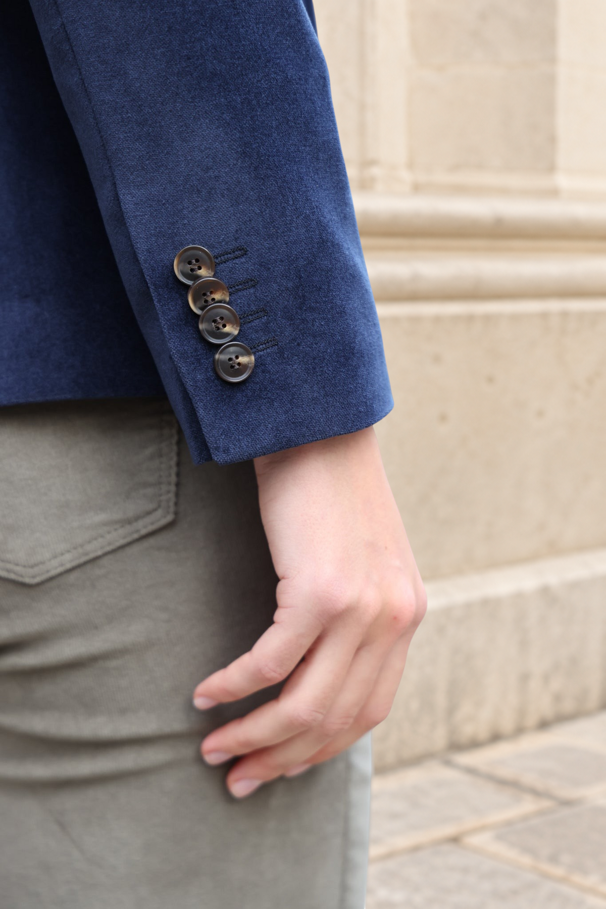 Veste Vesnove en velours palatine - Marine-VESTE BLAZER FEMME-Curling-Paris