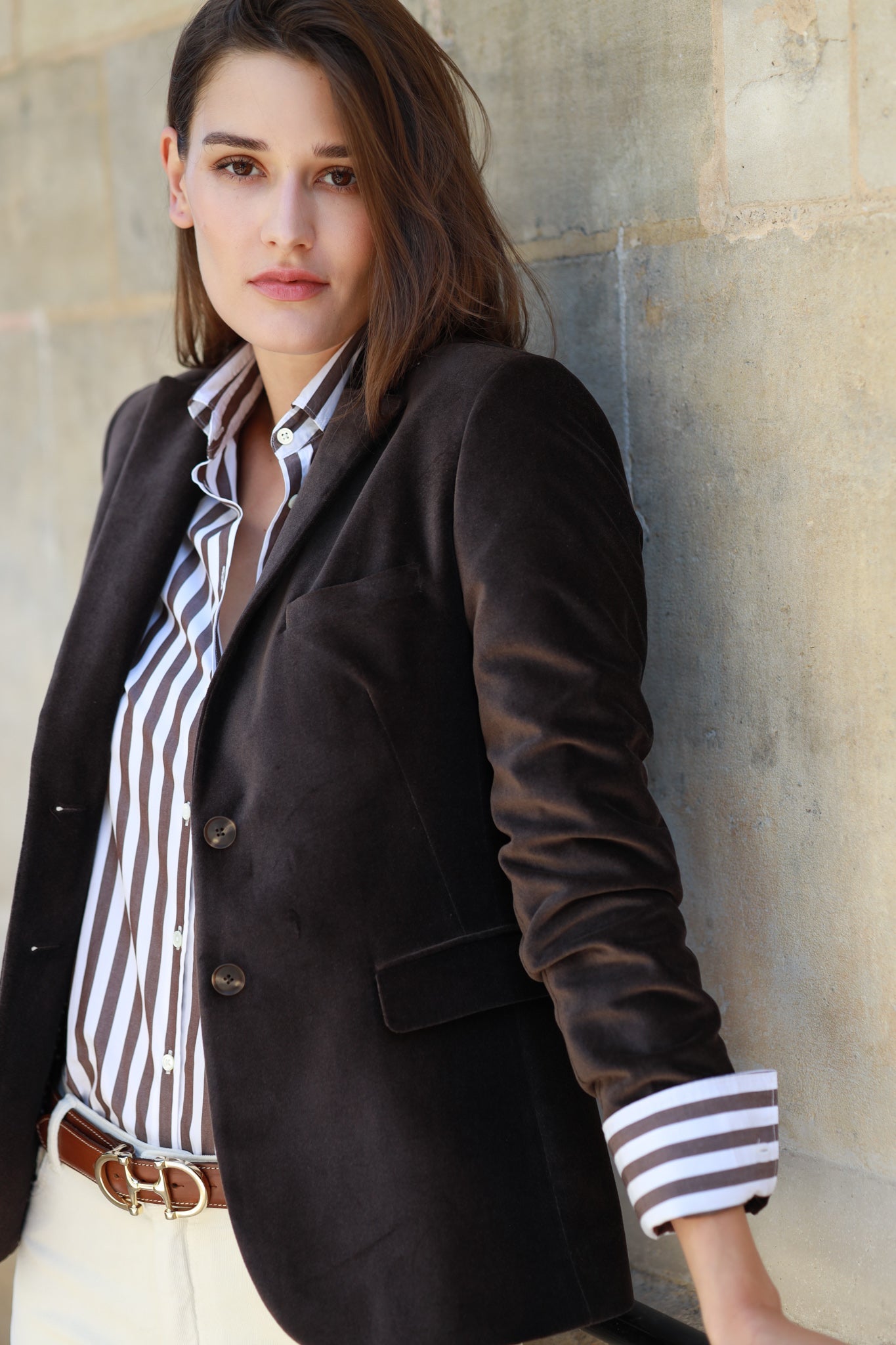 Veste Vesnove en velours palatine - Marron-VESTE BLAZER FEMME-Curling-Paris