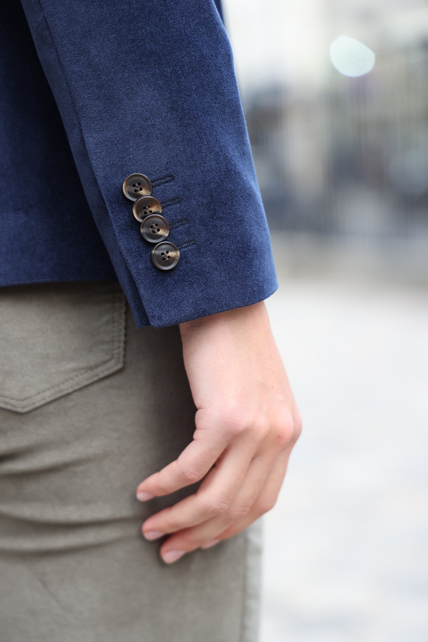 Veste Vesnove en velours platine - Marine-VESTE BLAZER FEMME-Curling-Paris