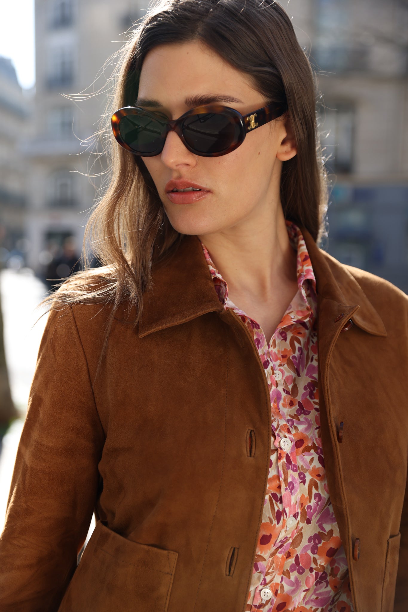 Veste Yona en chèvre velours - Vison-VESTE BLAZER FEMME-Curling-Paris