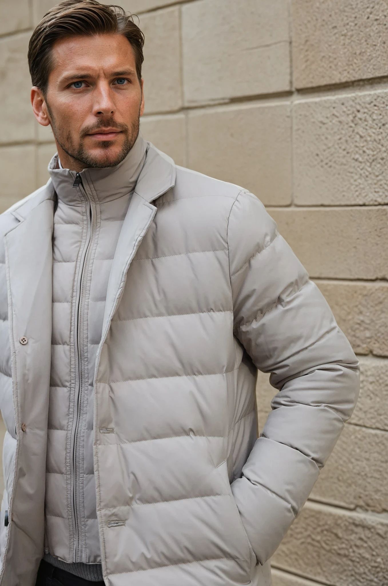 Veste parka Lorenzo - Beige-MANTEAU HOMME-Curling-Paris