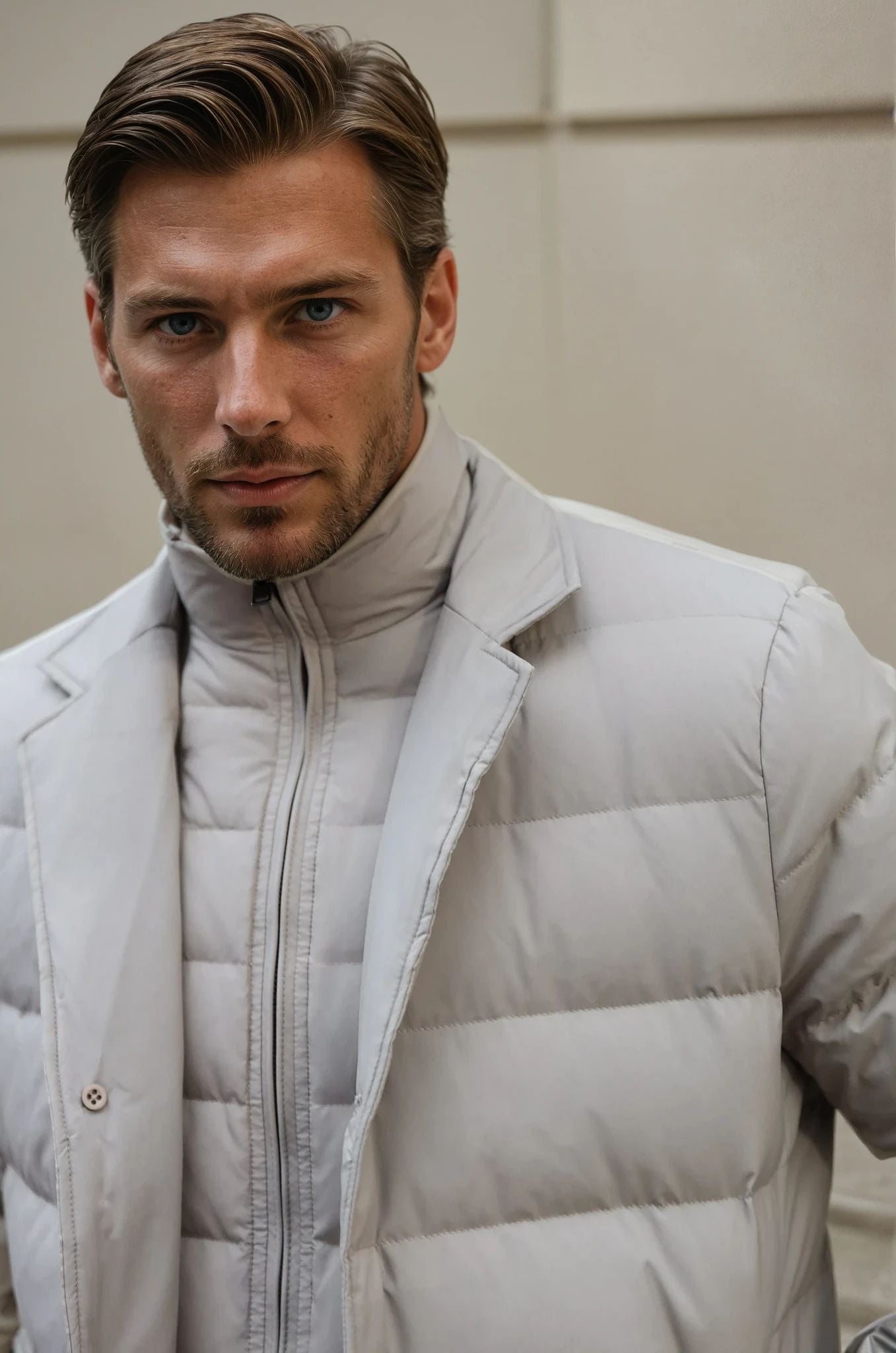 Veste parka Lorenzo - Beige-MANTEAU HOMME-Curling-Paris