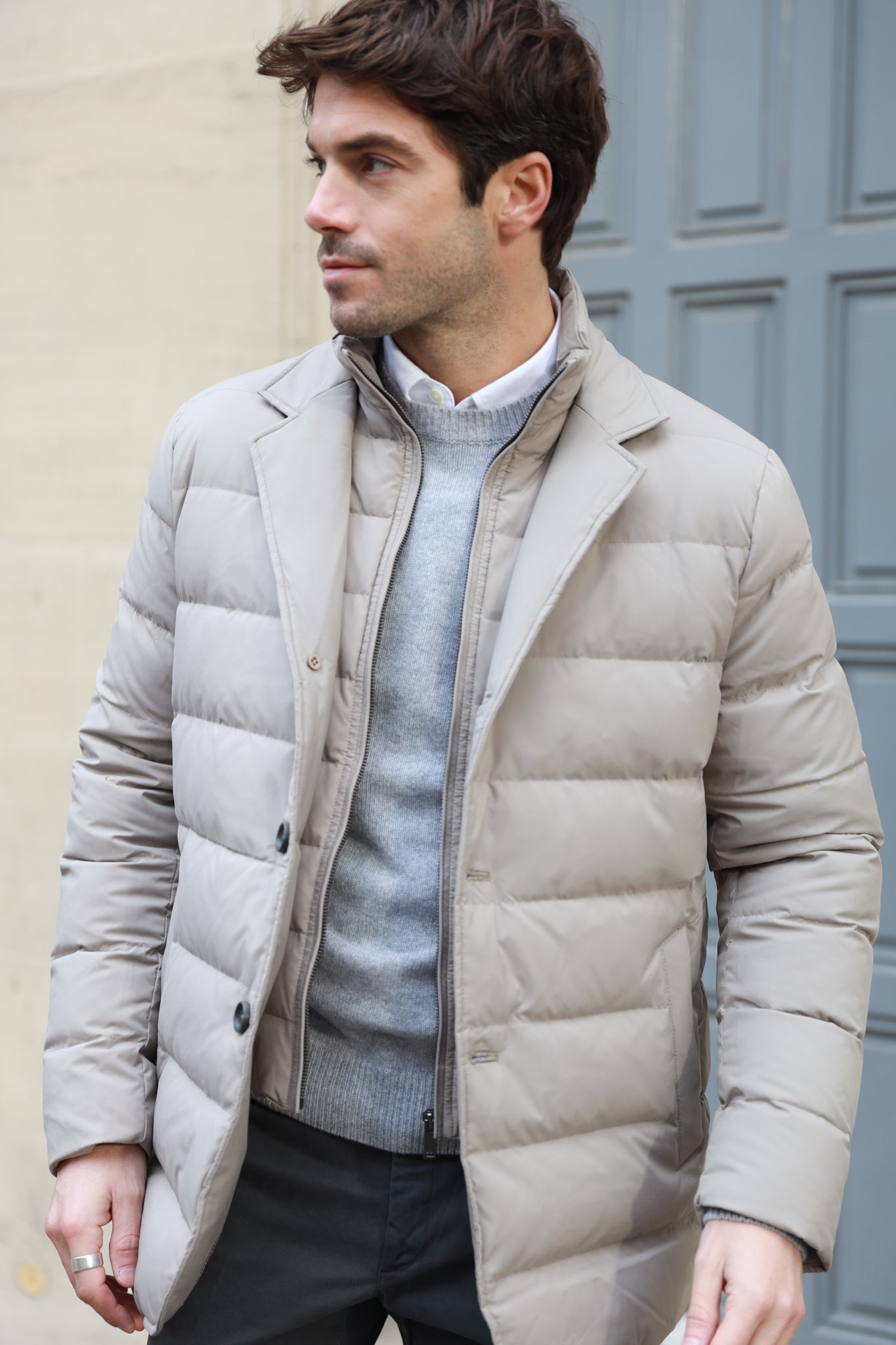 Veste parka Lorenzo - Beige-MANTEAU HOMME-Curling-Paris