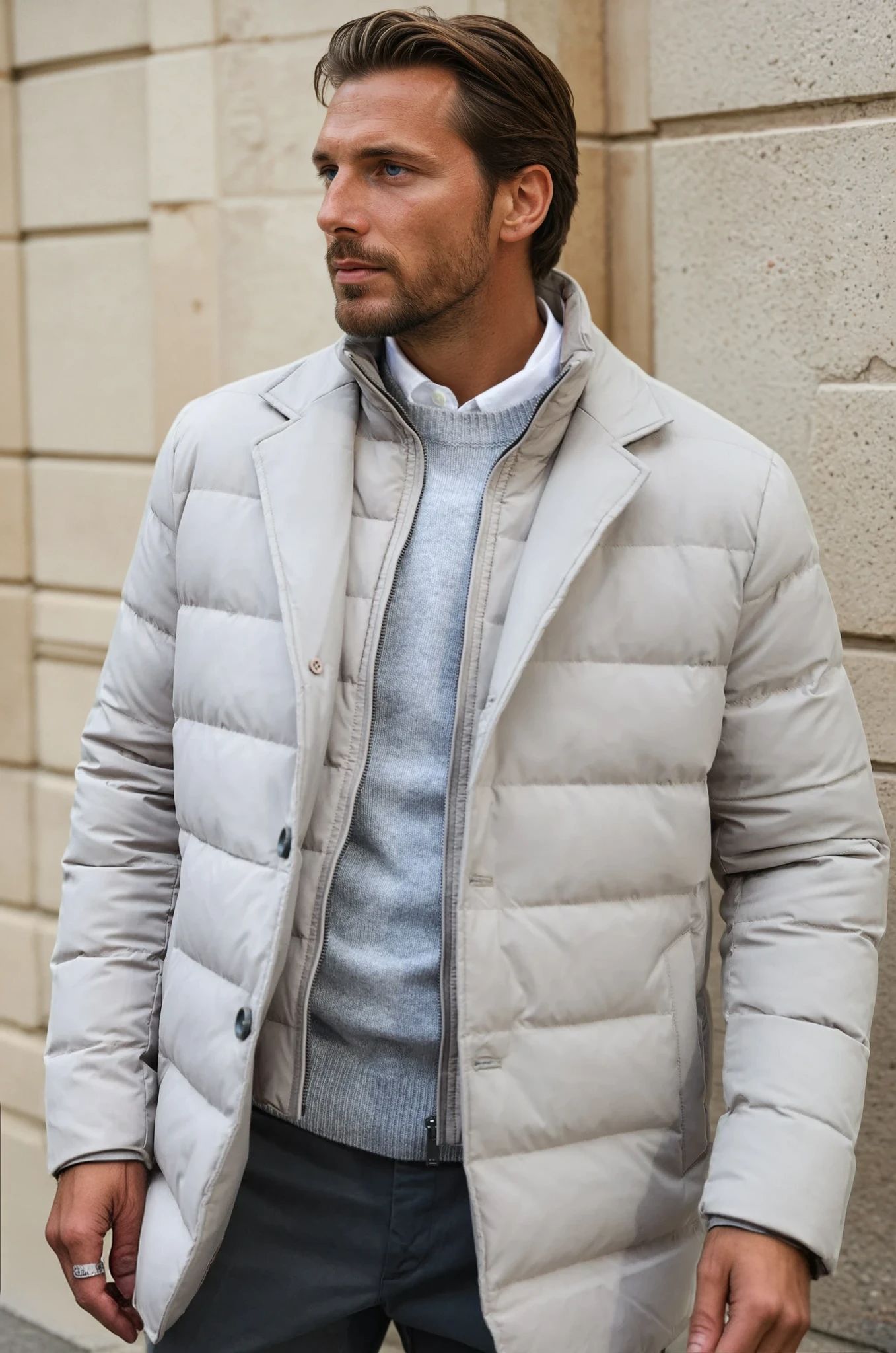 Veste parka Lorenzo - Beige-MANTEAU HOMME-Curling-Paris