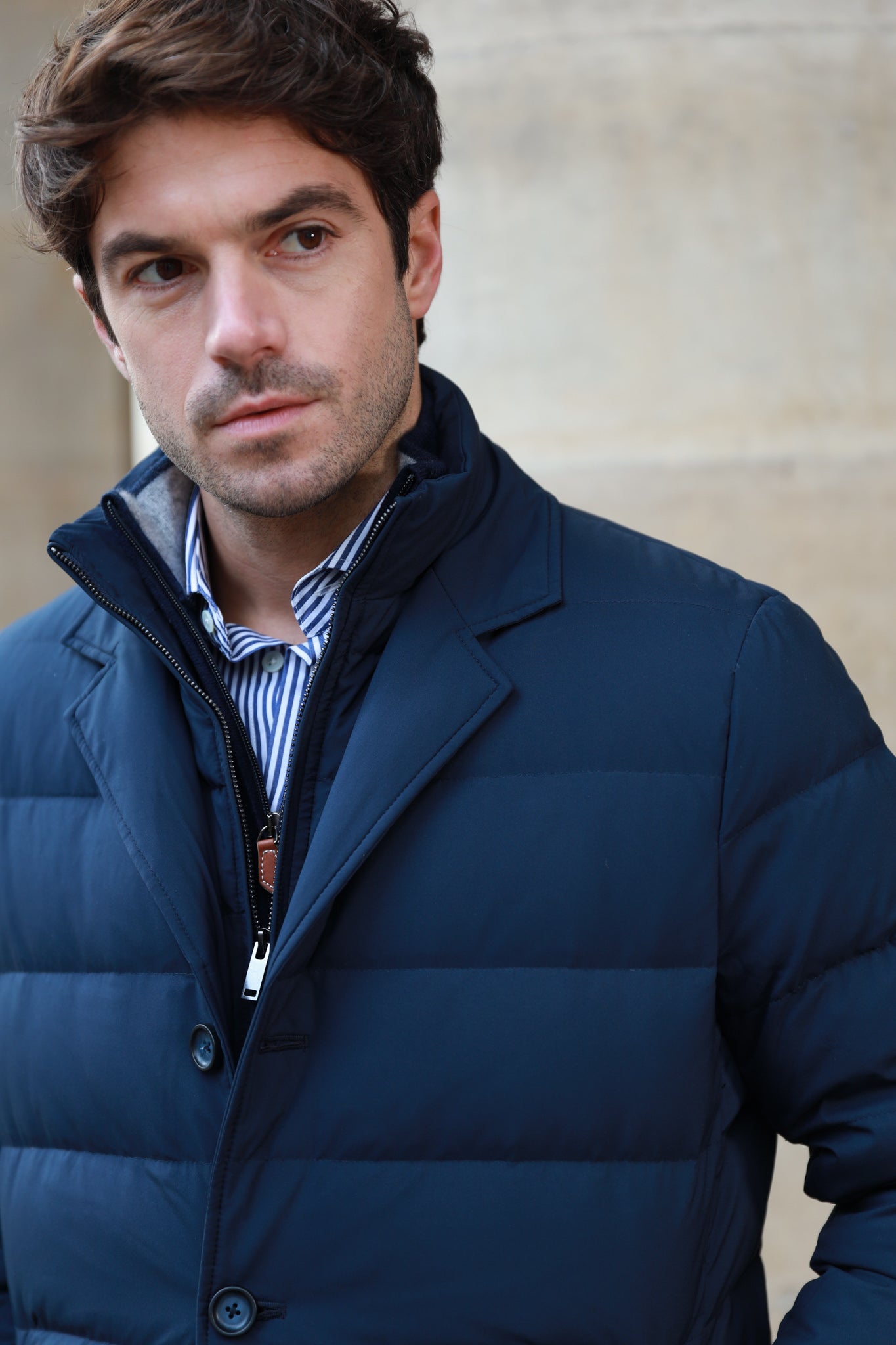 Veste parka Lorenzo - Marine-MANTEAU HOMME-Curling-Paris