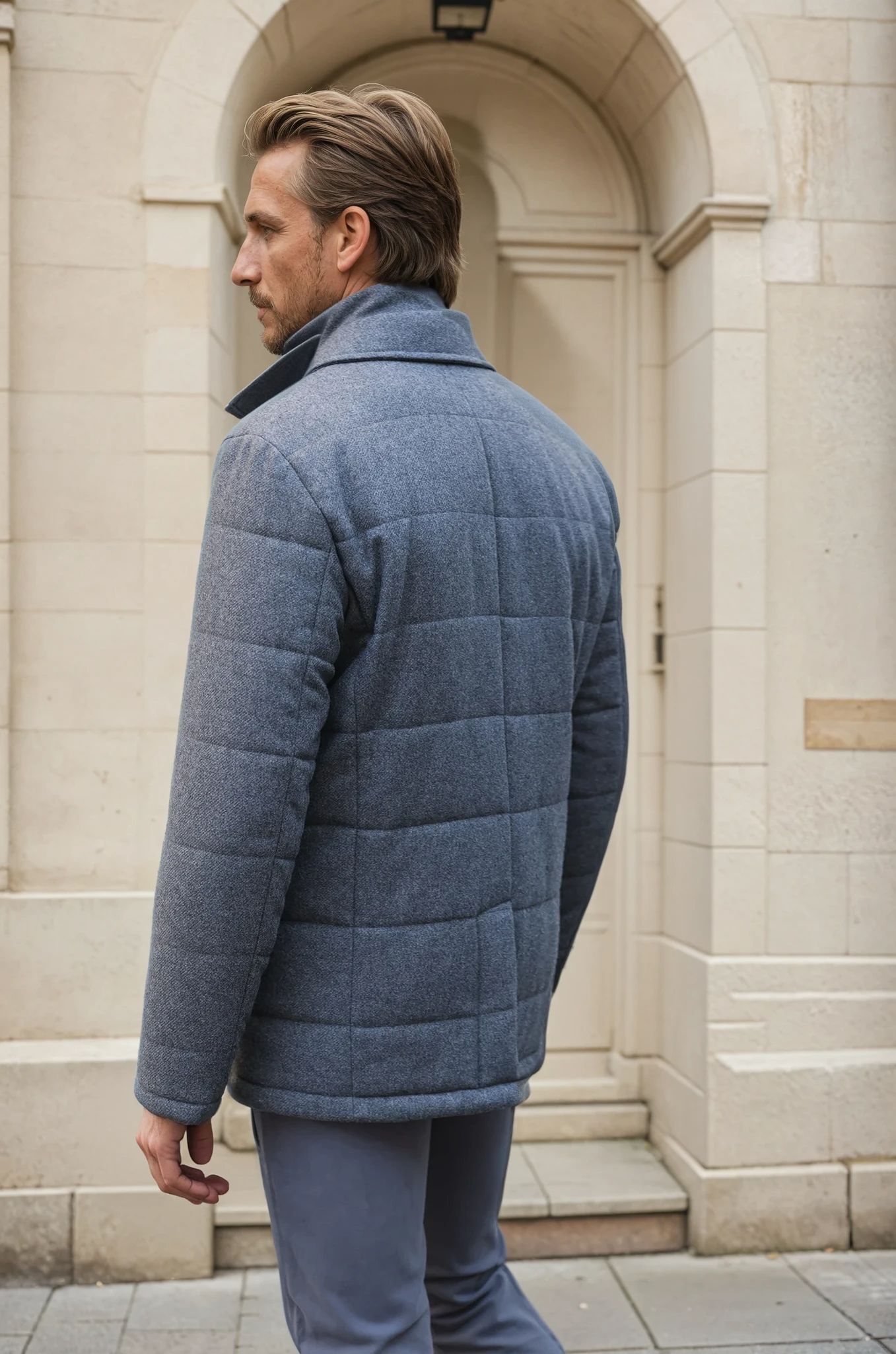 Veste parka Martin en laine - Gris Moyen-MANTEAU HOMME-Curling-Paris