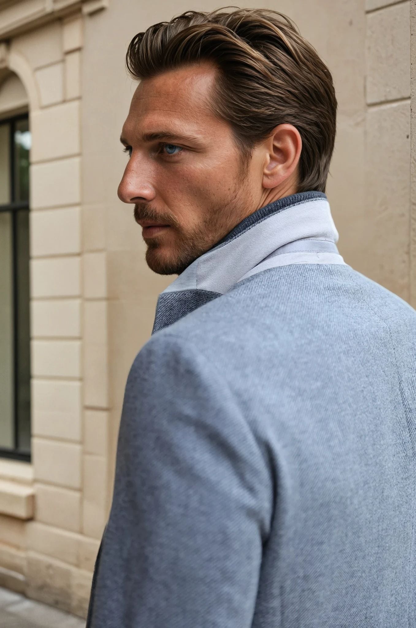 Veste souple Gostev en laine et cachemire - Gris-VESTE BLAZER HOMME-Curling-Paris