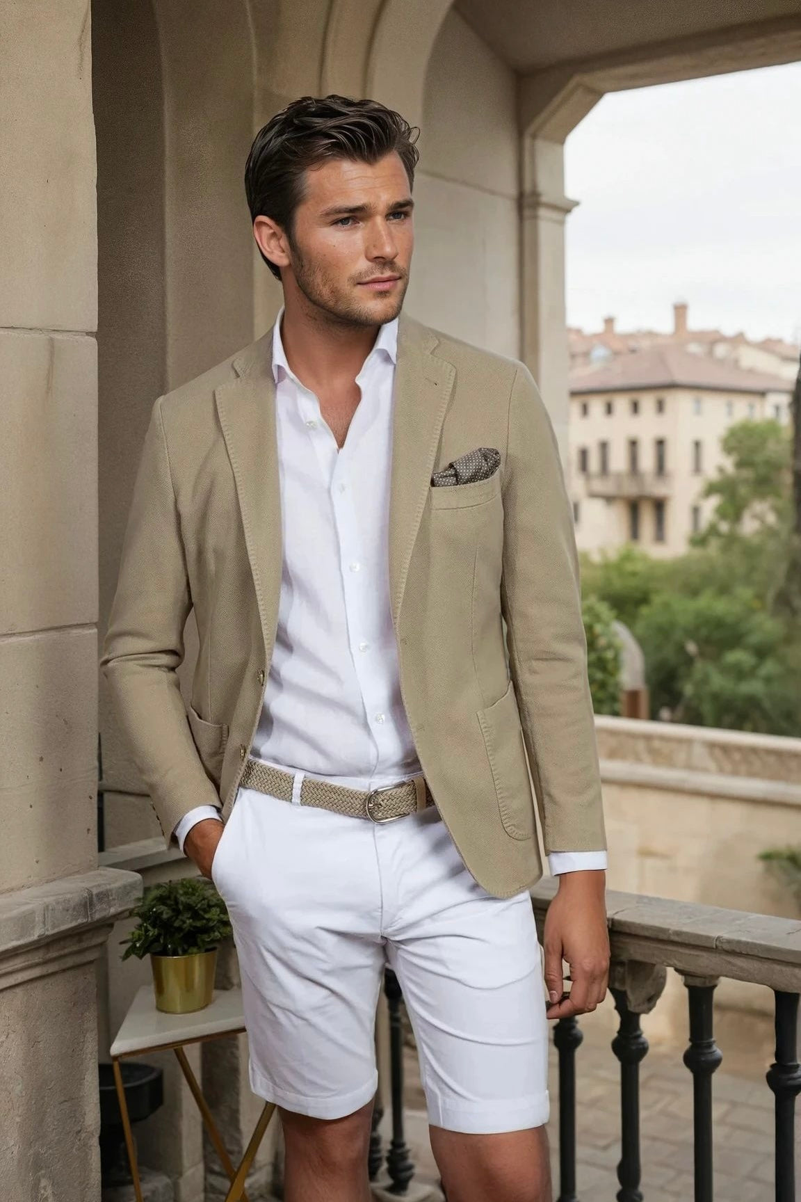 Veste Ralph en coton Di Sondrio - Sable