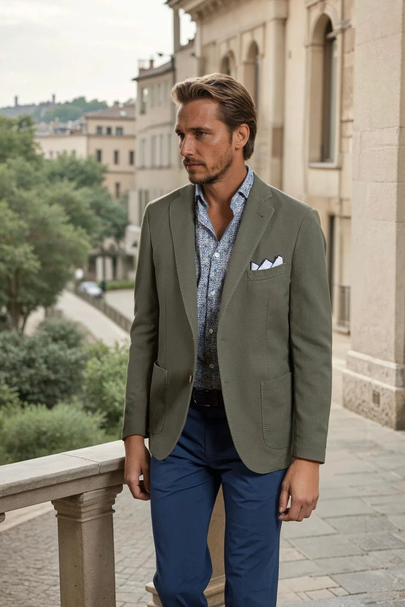 Veste Ralph en coton Di Sondrio - Kaki