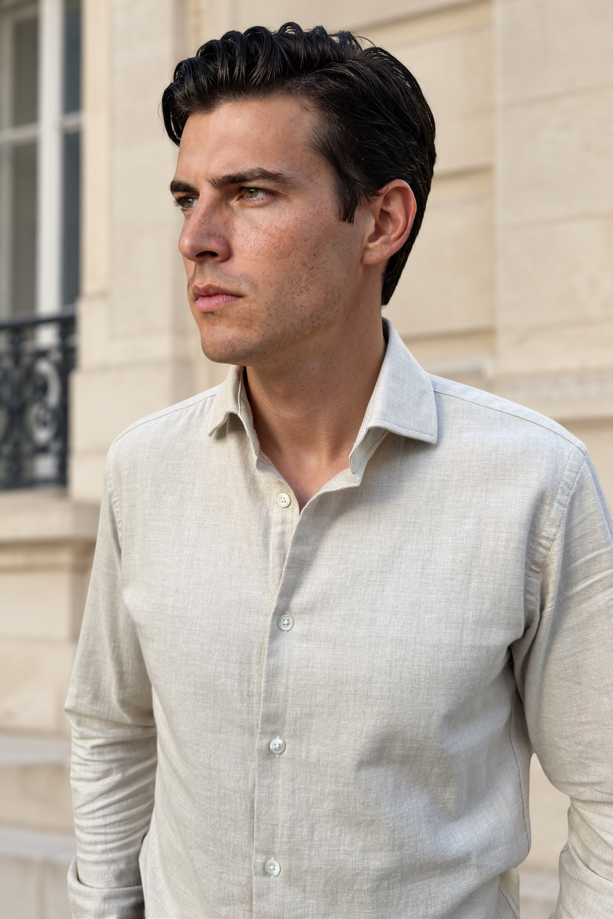Gino cotton shirt - Ecru