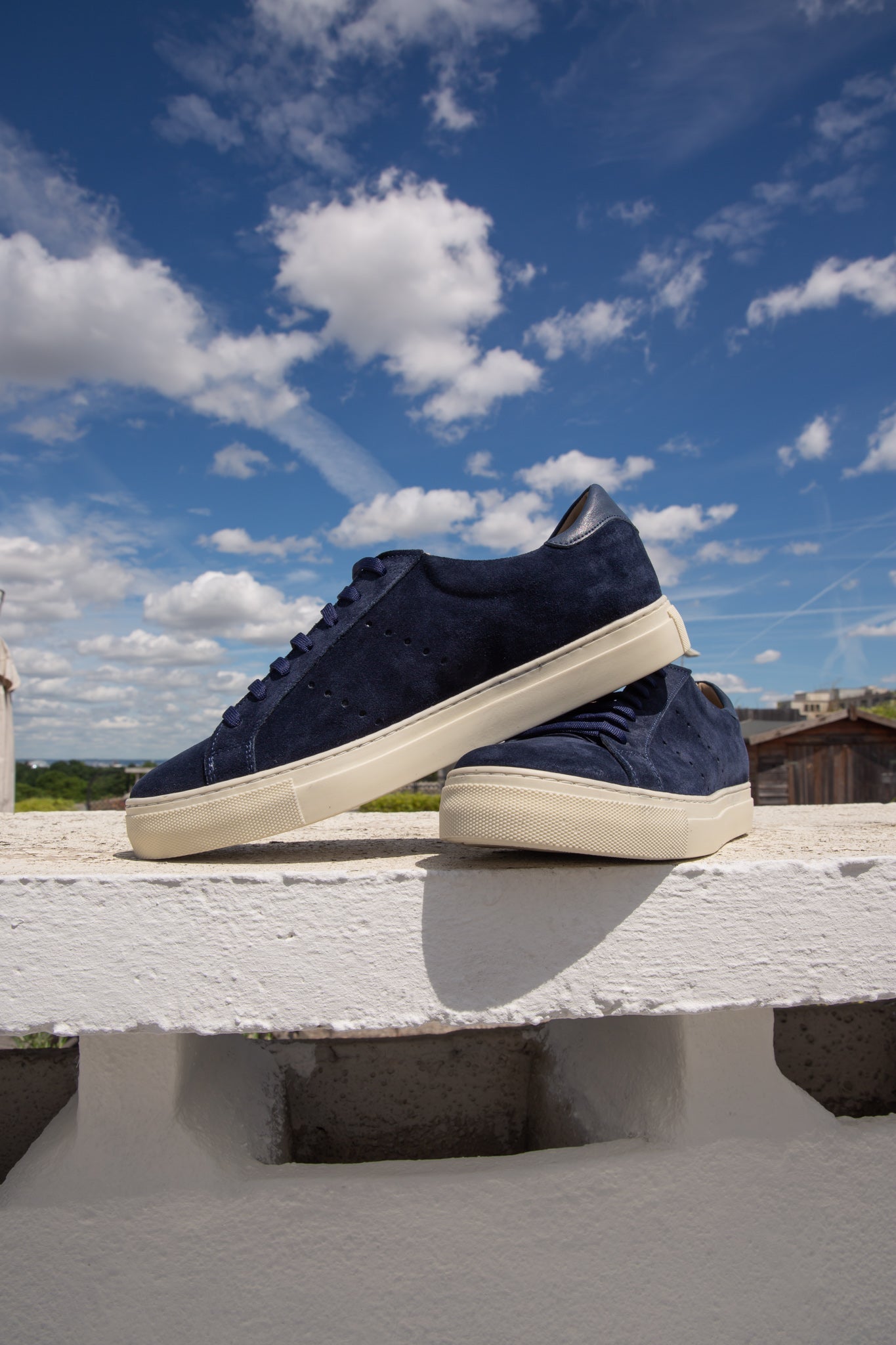 Baskets henry - Marine-CHAUSSURES HOMME-Curling-Paris