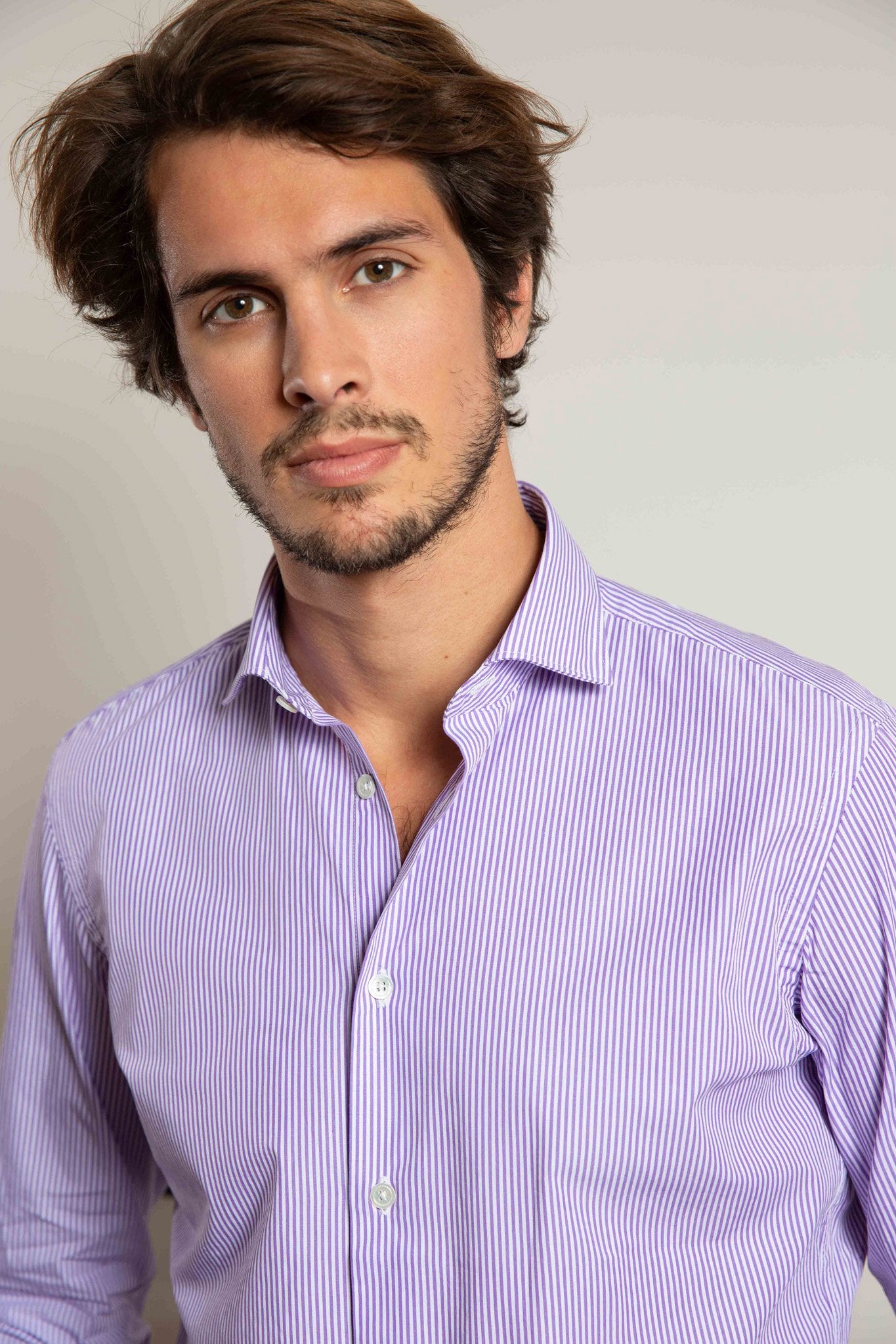 Chemise Calvin en Coton - Violet-CHEMISE HOMME-Curling-Paris