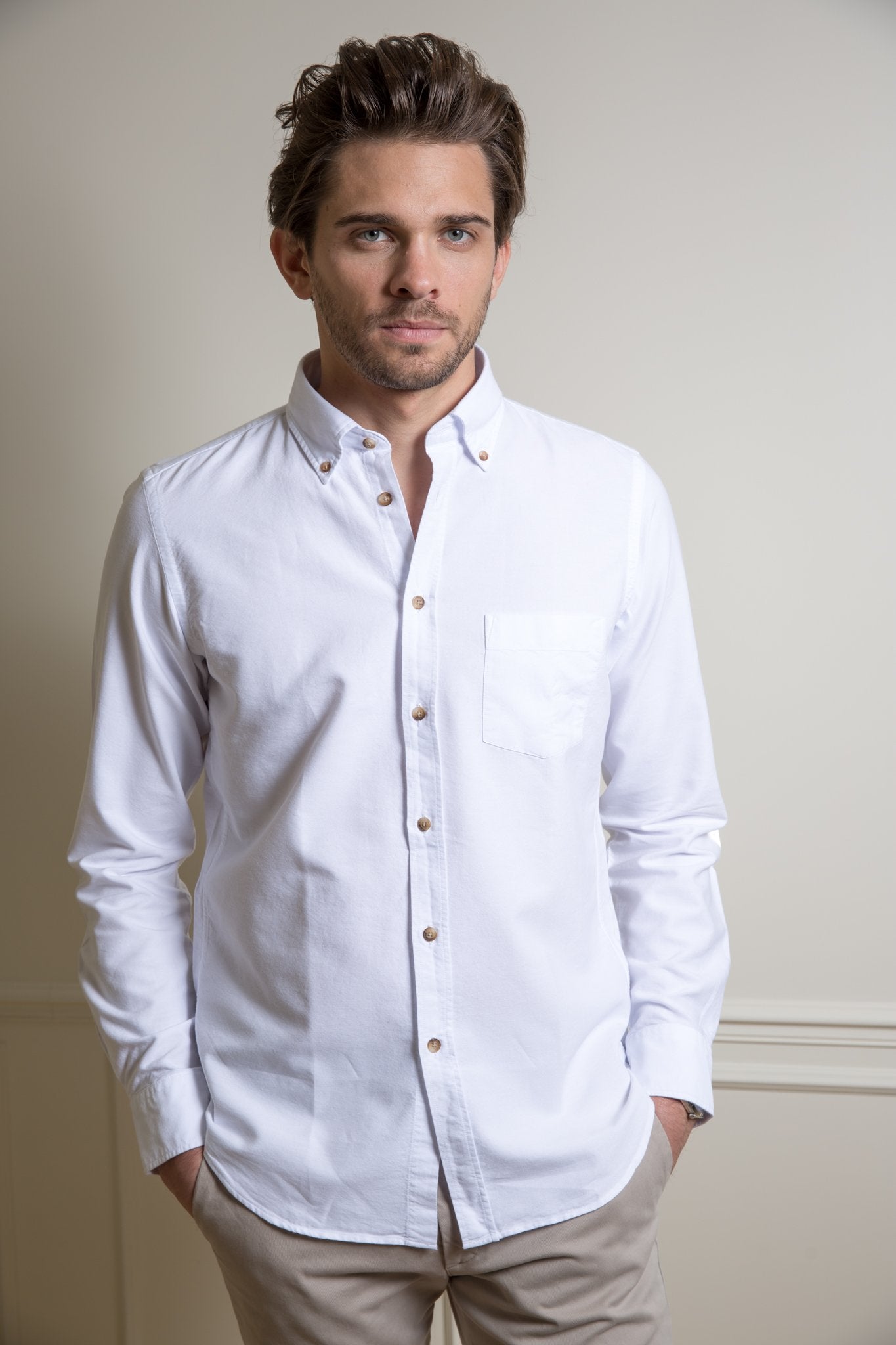 Chemise Clovis en coton Oxford-CHEMISE HOMME-Curling-Paris