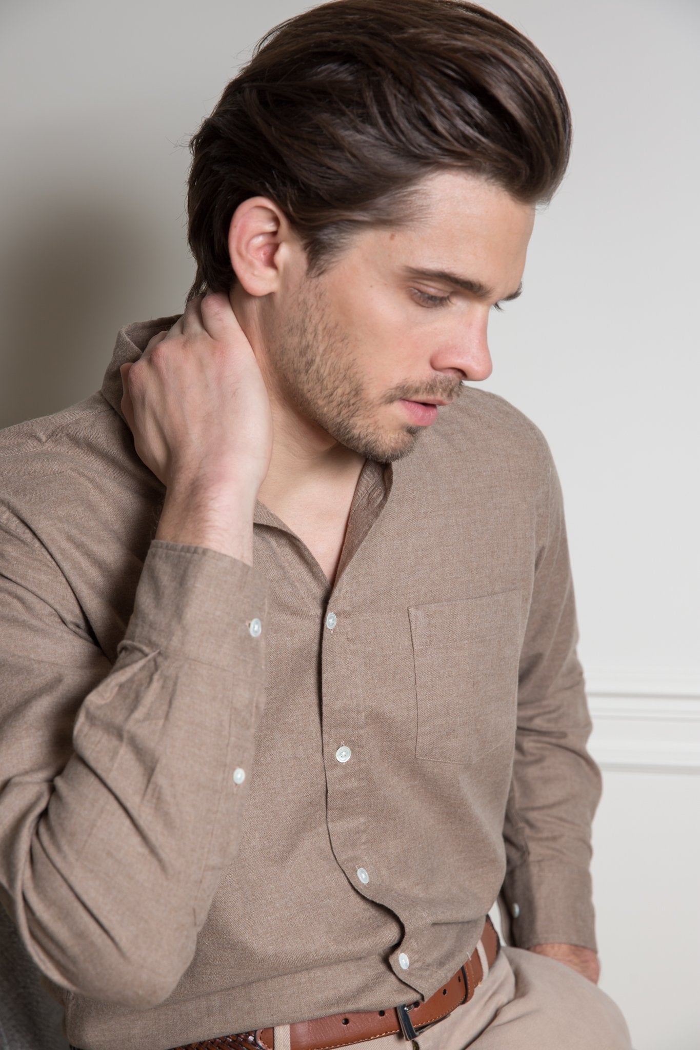 Chemise Clovis en flanelle de coton-CHEMISE HOMME-Curling-Paris