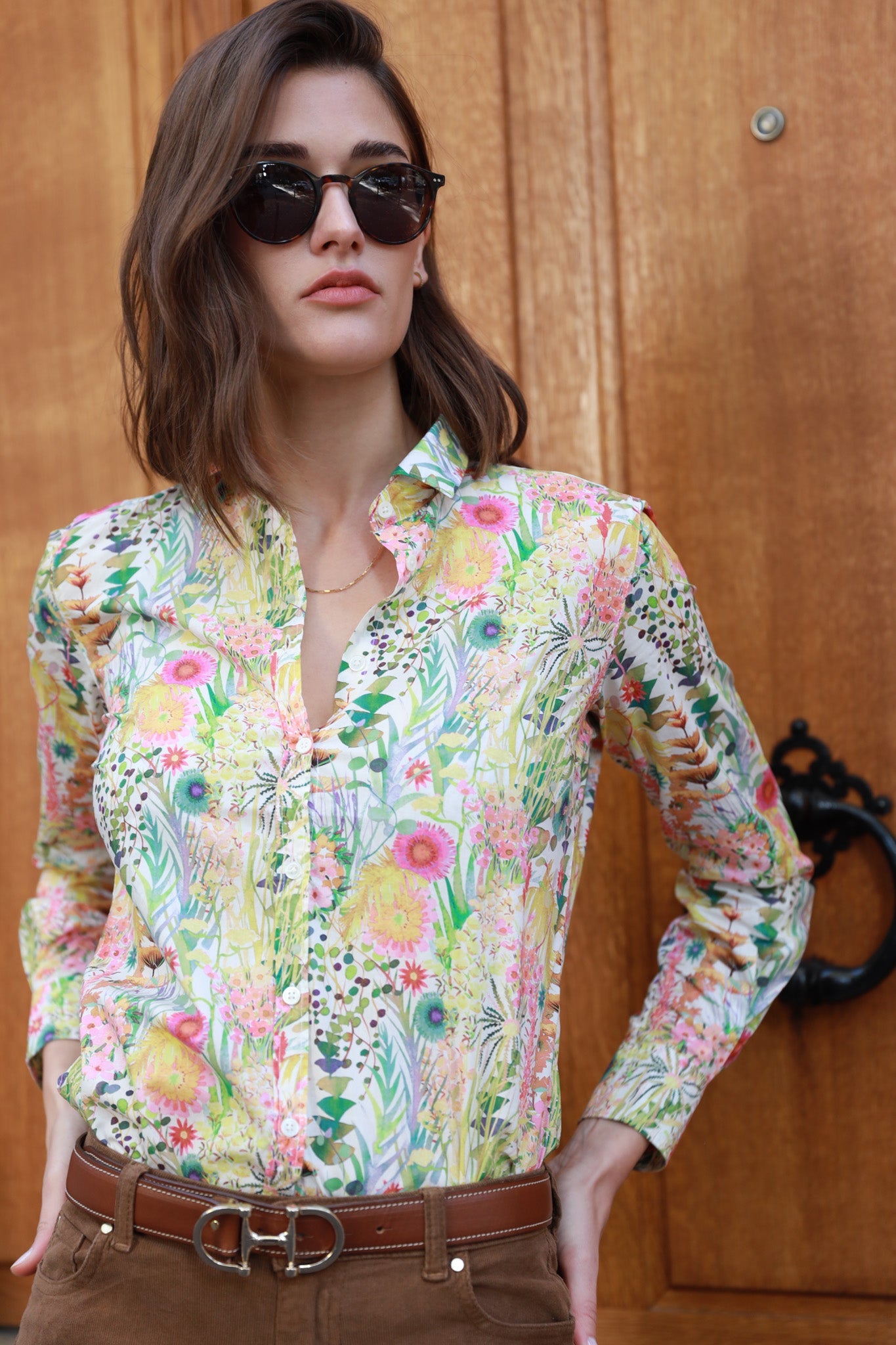 Chemisier Canelle en coton Liberty of London - Fleurs multicolores-CHEMISIER FEMME-Curling-Paris