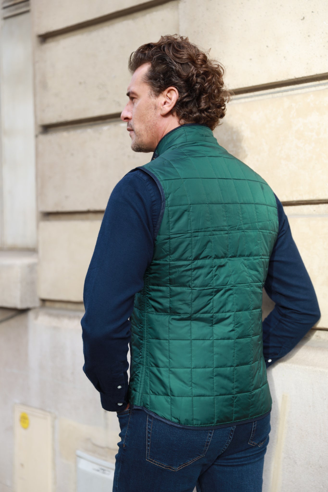 Gilet sans manches Gabin matelassé - Vert-MANTEAU HOMME-Curling-Paris