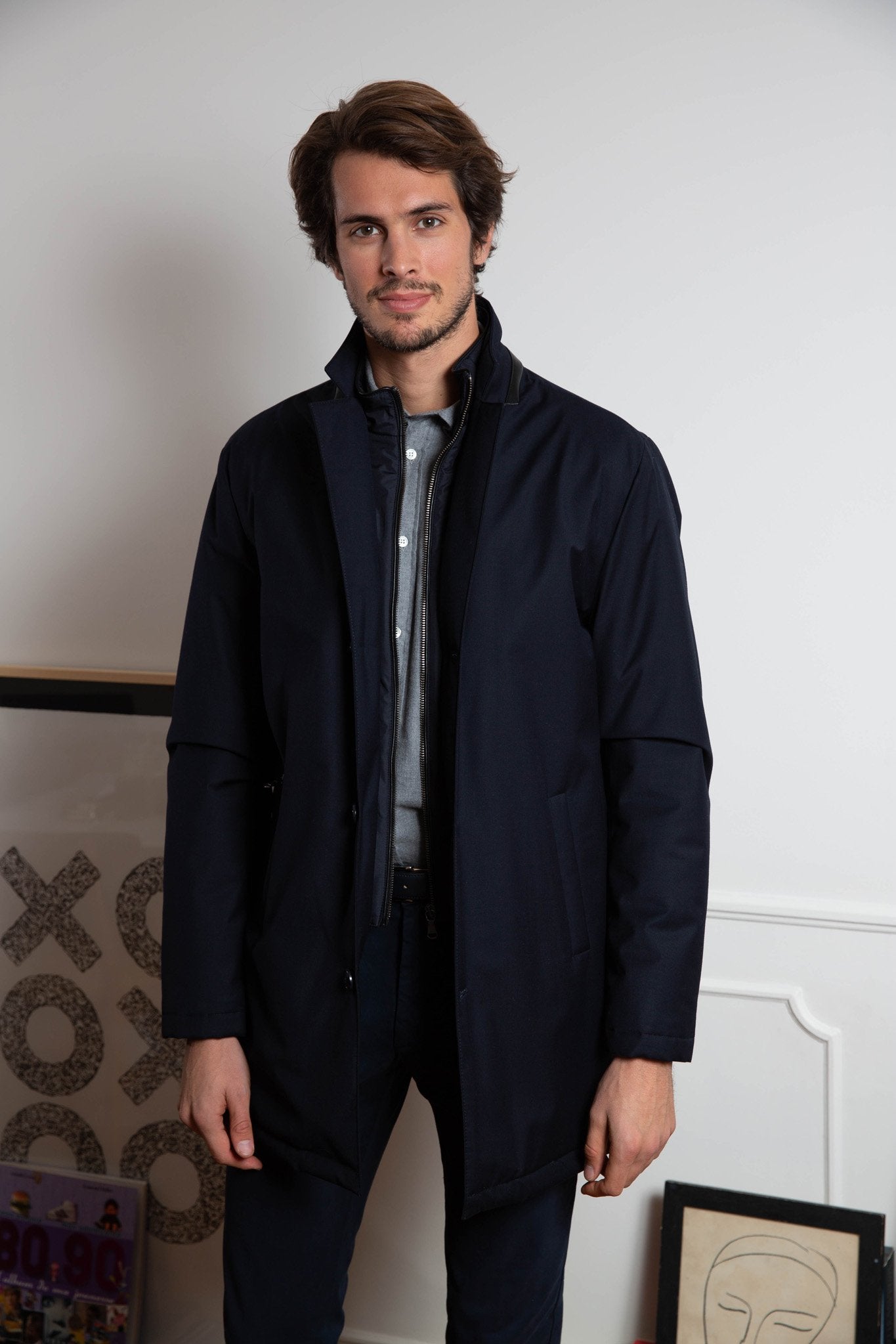 Imperméable Eliott - Marine-MANTEAU HOMME-Curling-Paris