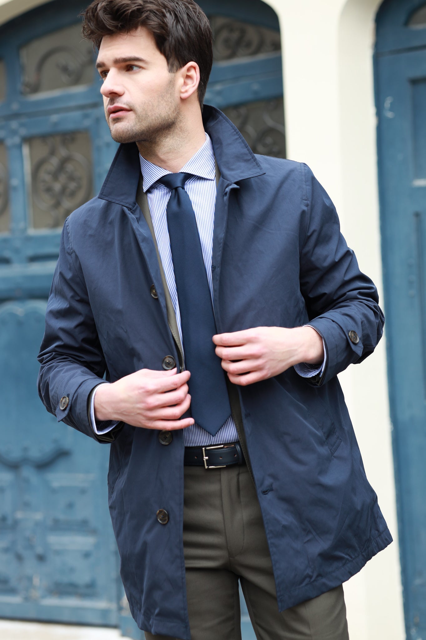 Imperméable Lenny - Marine-MANTEAU HOMME-Curling-Paris