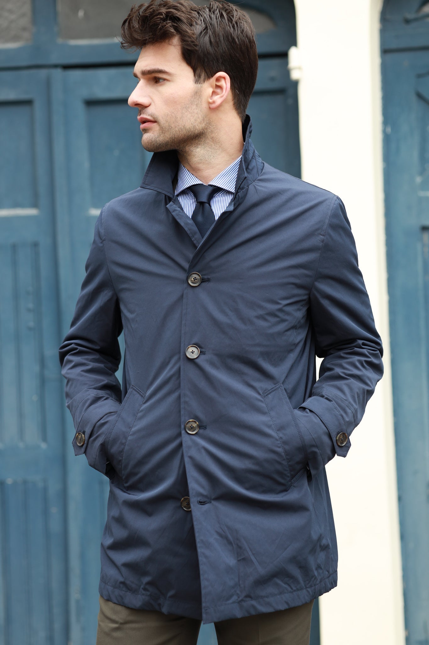 Imperméable Lenny - Marine-MANTEAU HOMME-Curling-Paris