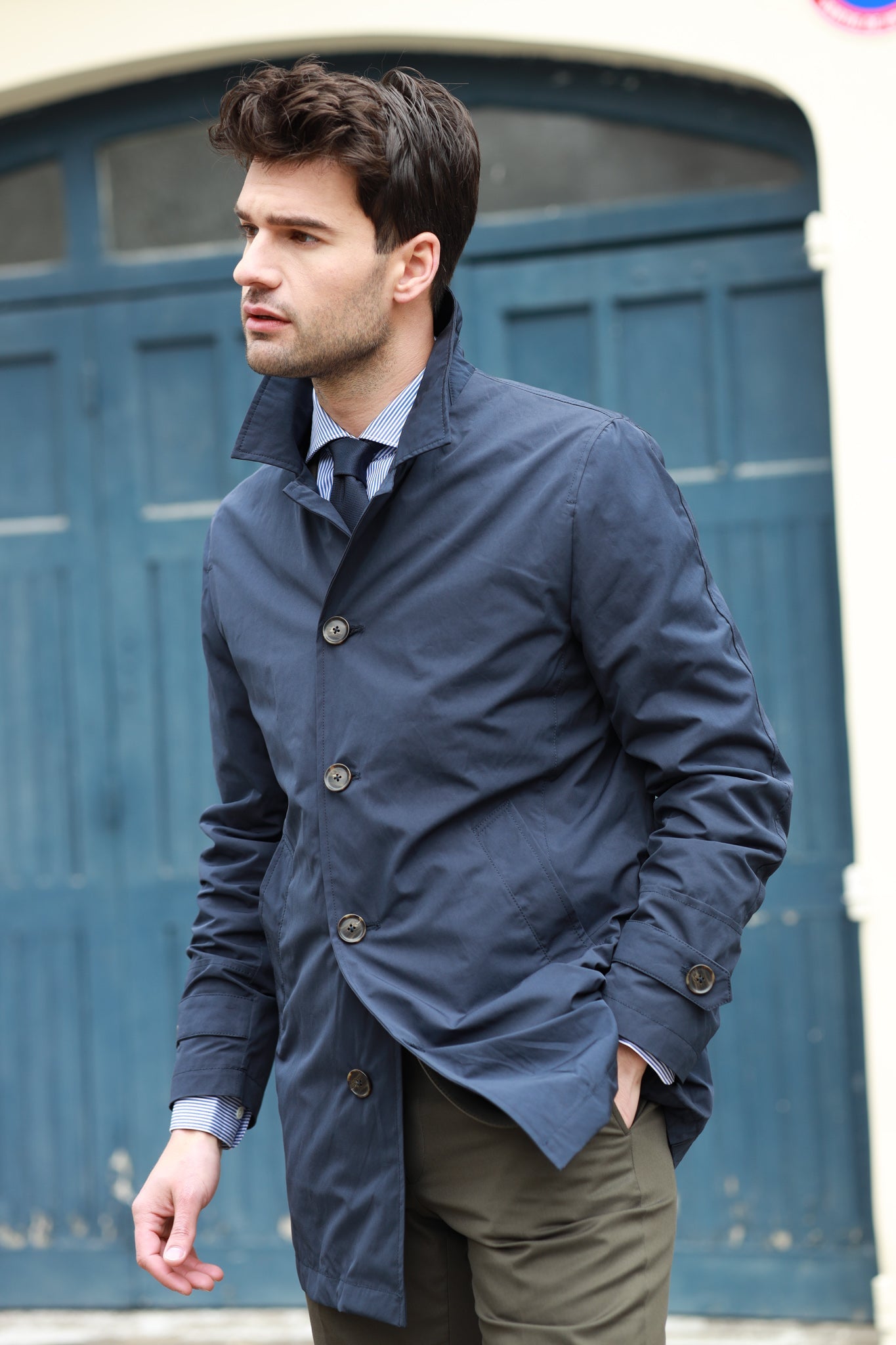 Imperméable Lenny - Marine-MANTEAU HOMME-Curling-Paris