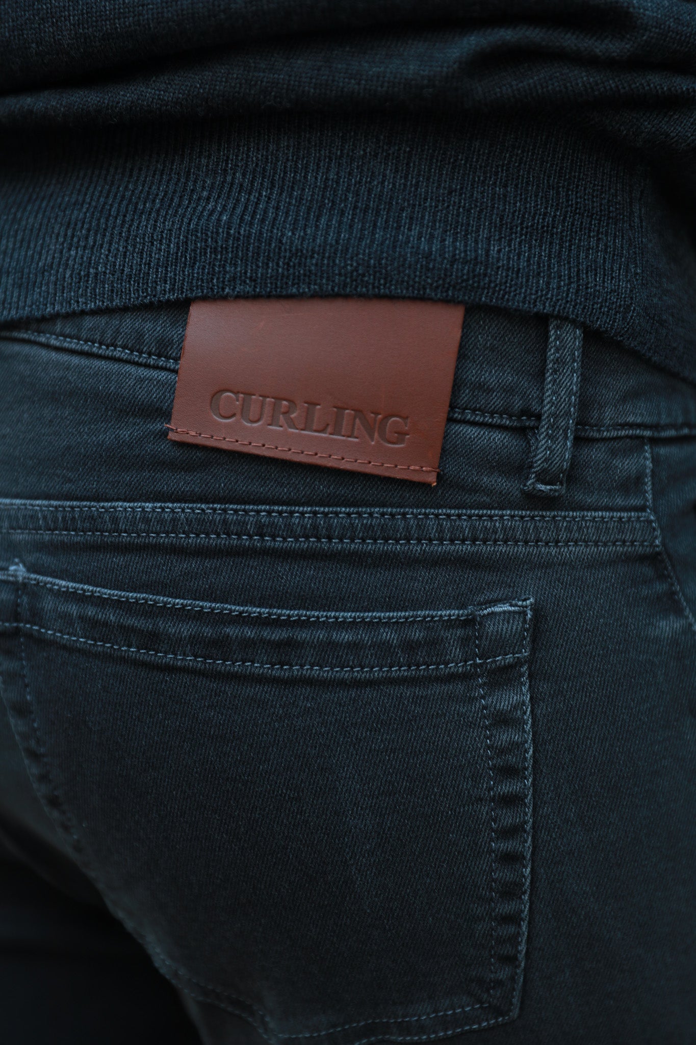 Jeans James en coton stretch - Anthracite-PANTALON HOMME-Curling-Paris
