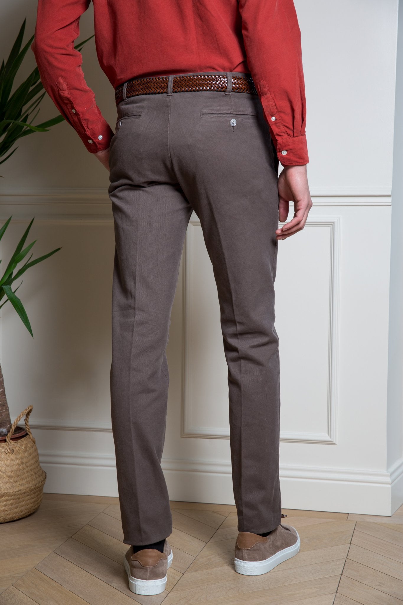 Pantalon Sean coupe droite en whipcord de coton d'hiver-PANTALON HOMME-Curling-Paris