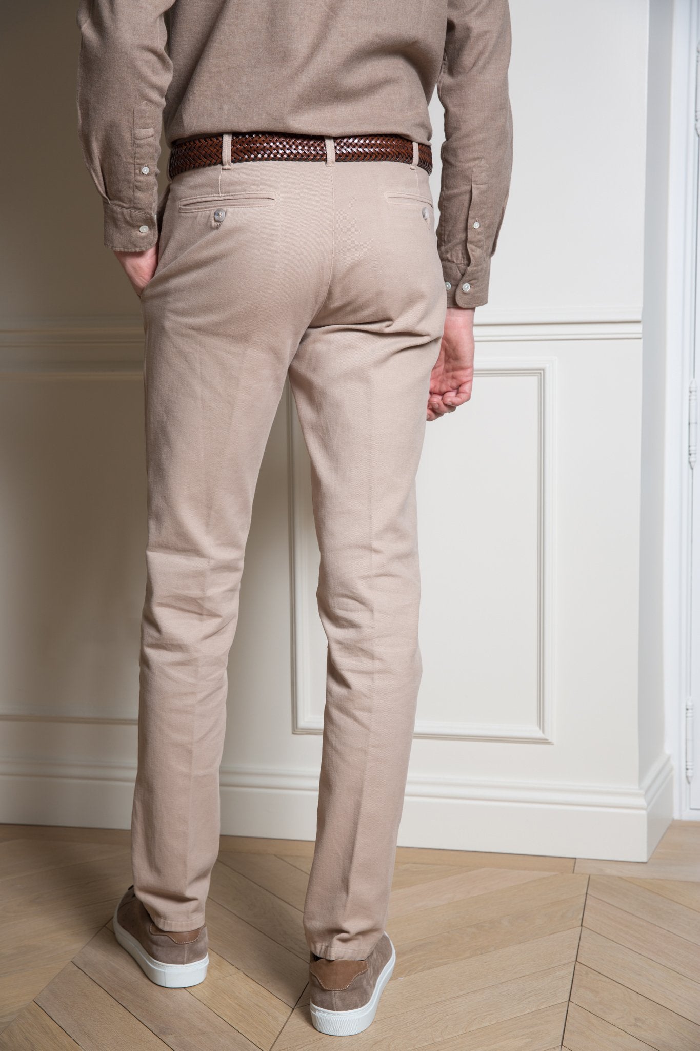 Pantalon Sean en coton d'hiver - Beige-PANTALON HOMME-Curling-Paris