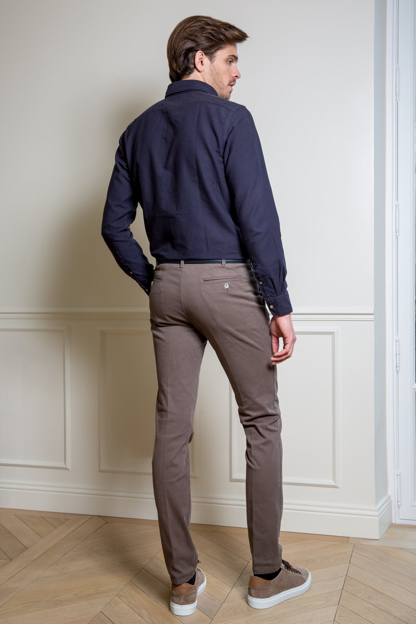 Pantalon Seanfit coupe ajustée en drill de coton d'hiver-PANTALON HOMME-Curling-Paris