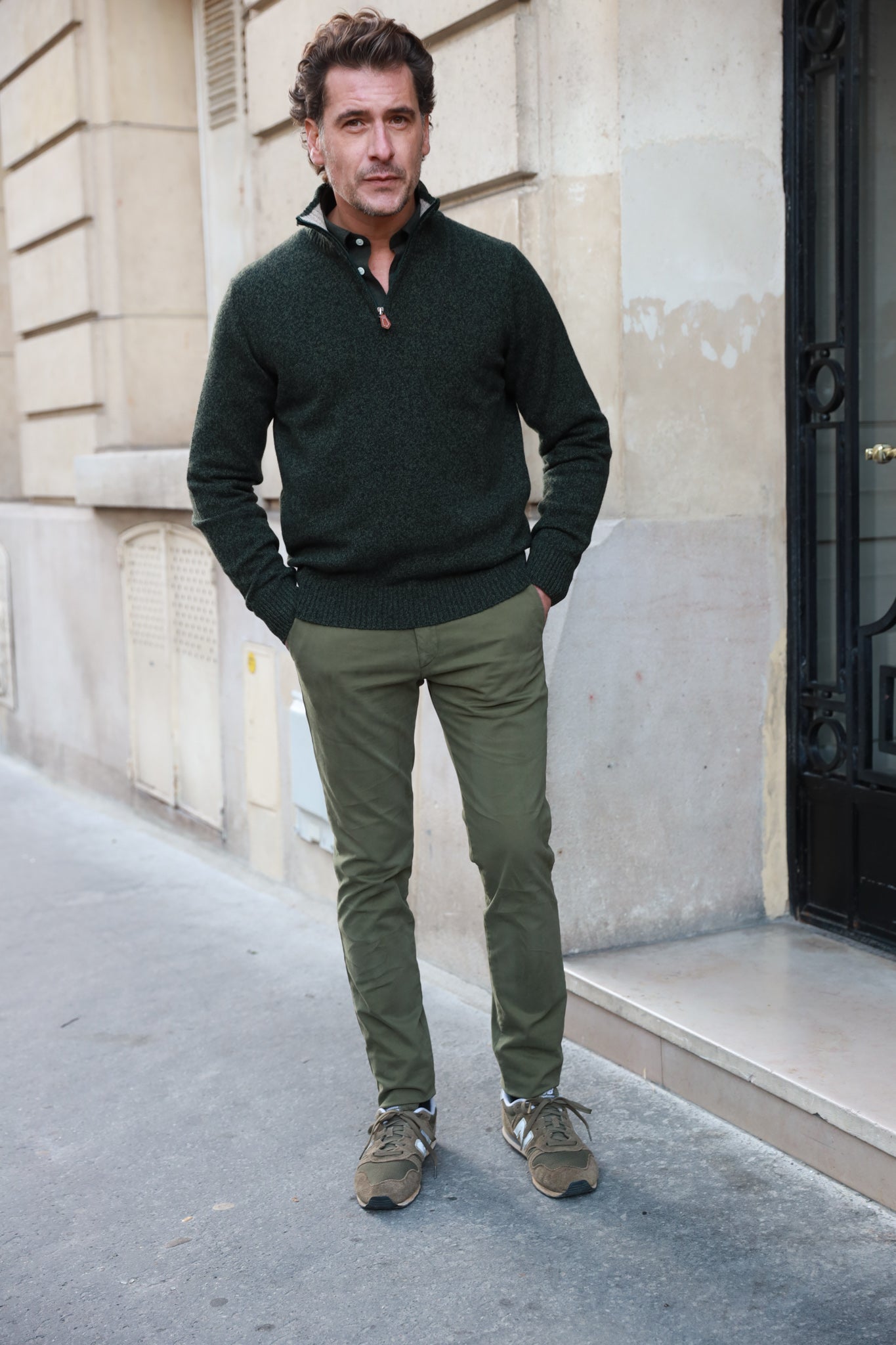 Pantalon Seanfit homme d'été en coton et stretch ciment - Curling Paris