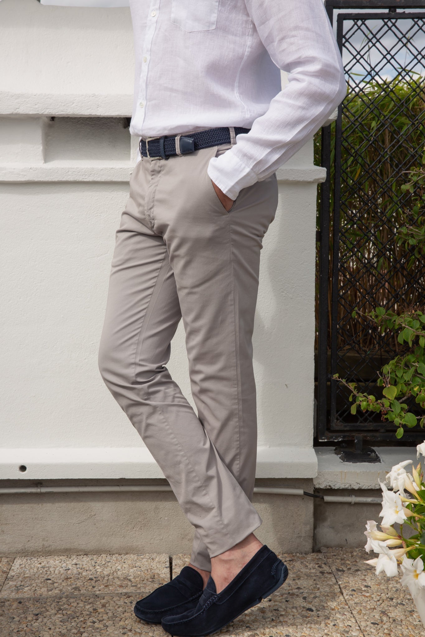 Pantalon d'été seanfit en coton stretch - Gris-PANTALON HOMME-Curling-Paris