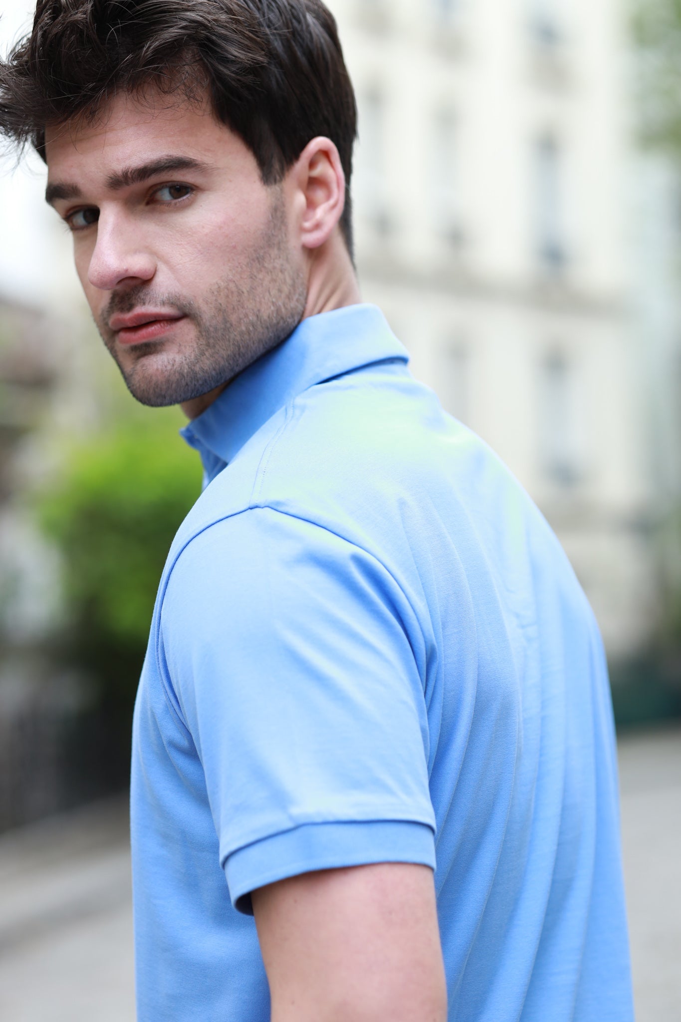 Polo Jack en jersey de coton - Azur-POLO HOMME-Curling-Paris