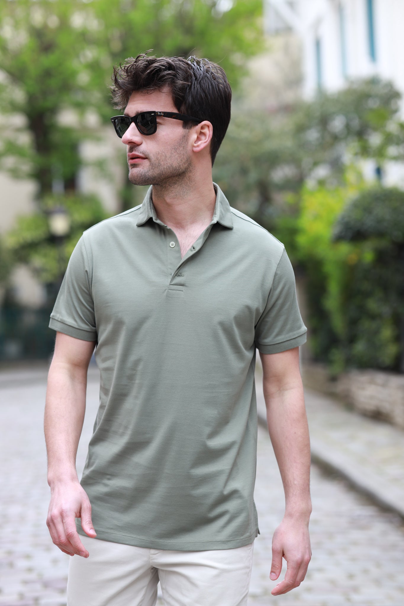 Polo Jack en jersey de coton - Kaki-POLO HOMME-Curling-Paris