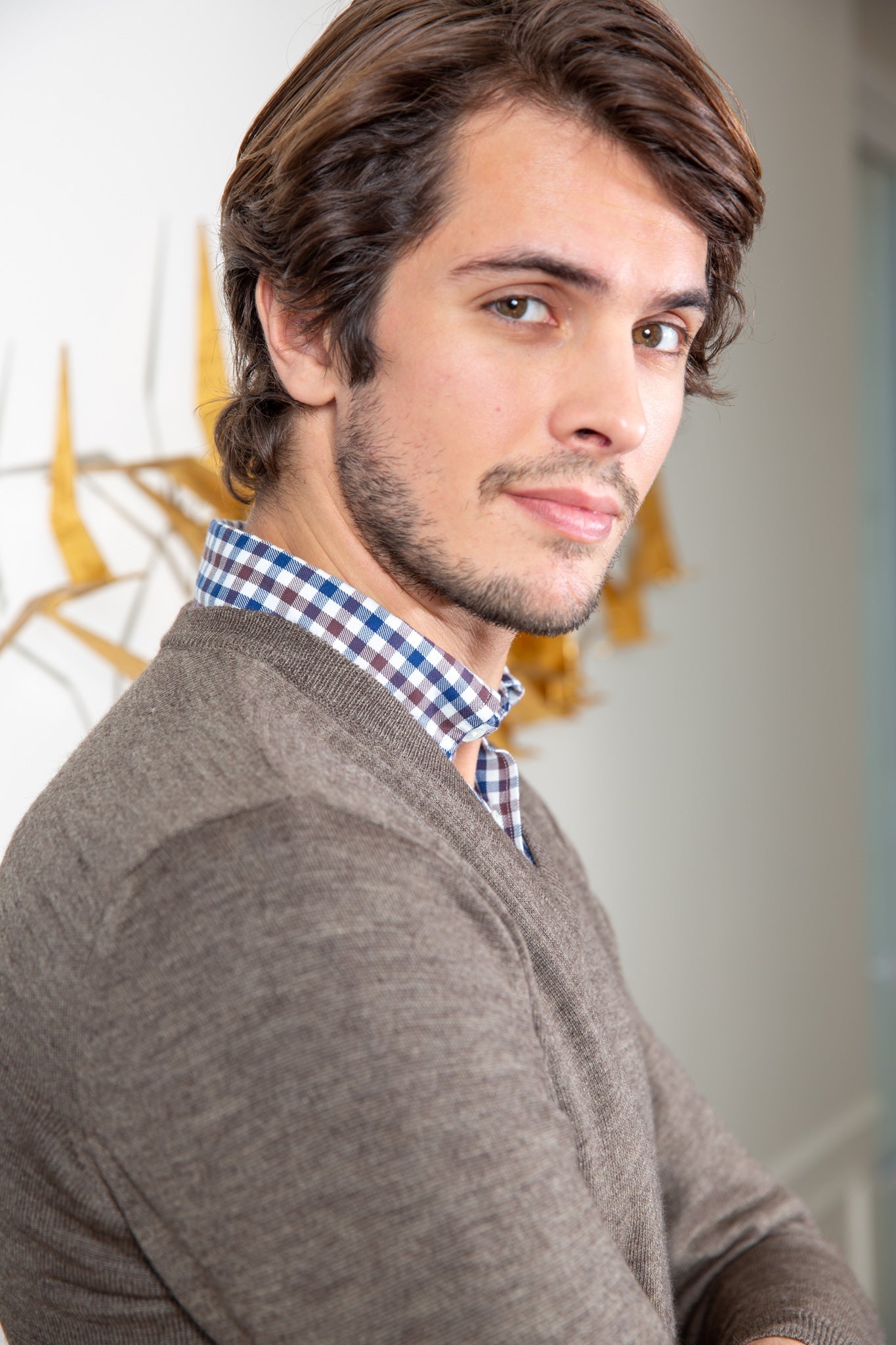 Pull Alban en laine mérinos - Taupe-PULL HOMME-Curling-Paris
