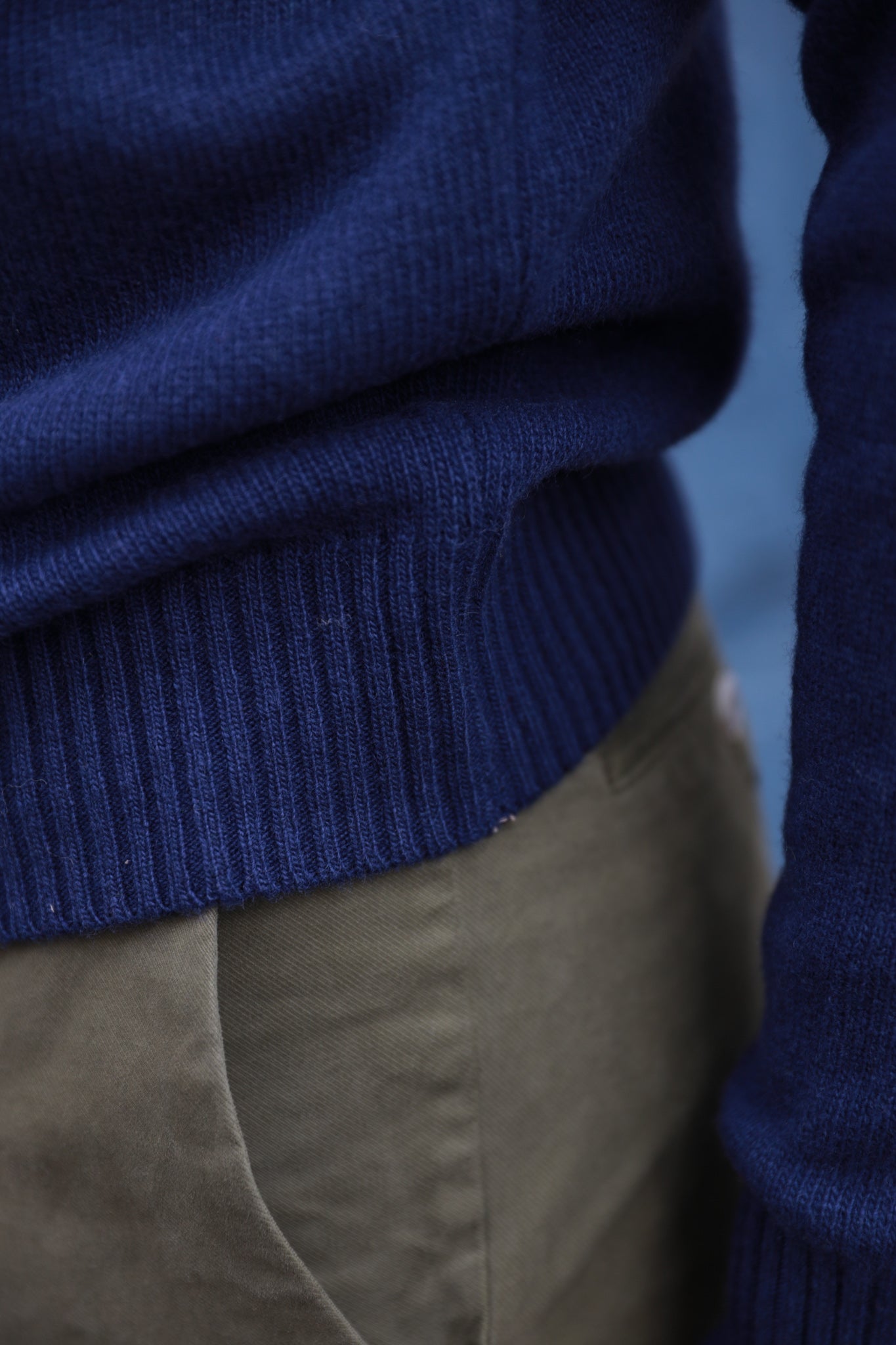 Pull Hugues col rond en laine & cachemire - Marine-PULL HOMME-Curling-Paris