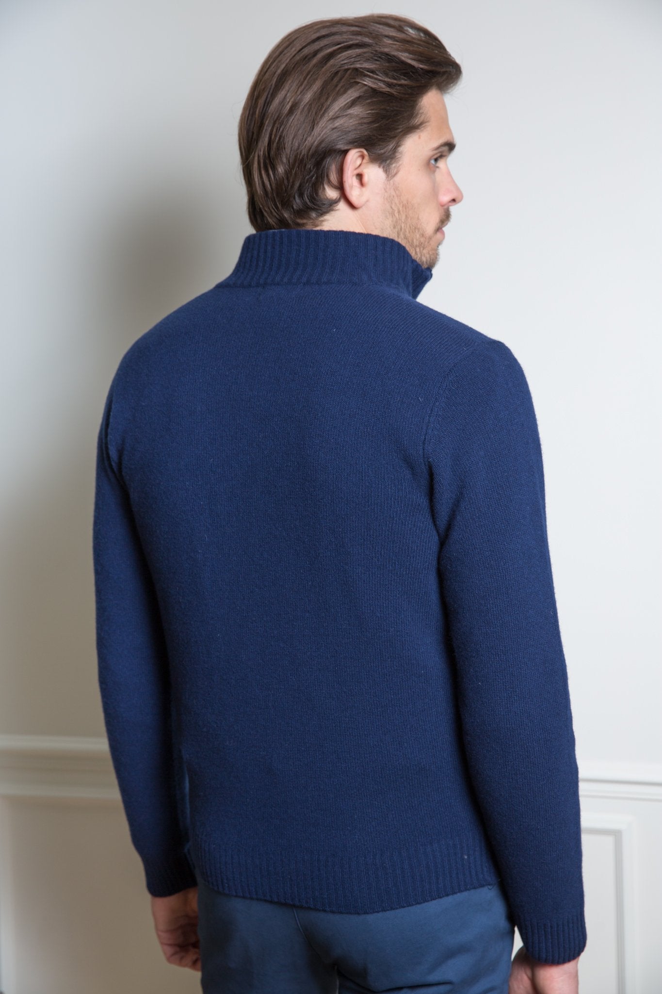 Pull Maxime en laine & cachemire - Marine-PULL HOMME-Curling-Paris