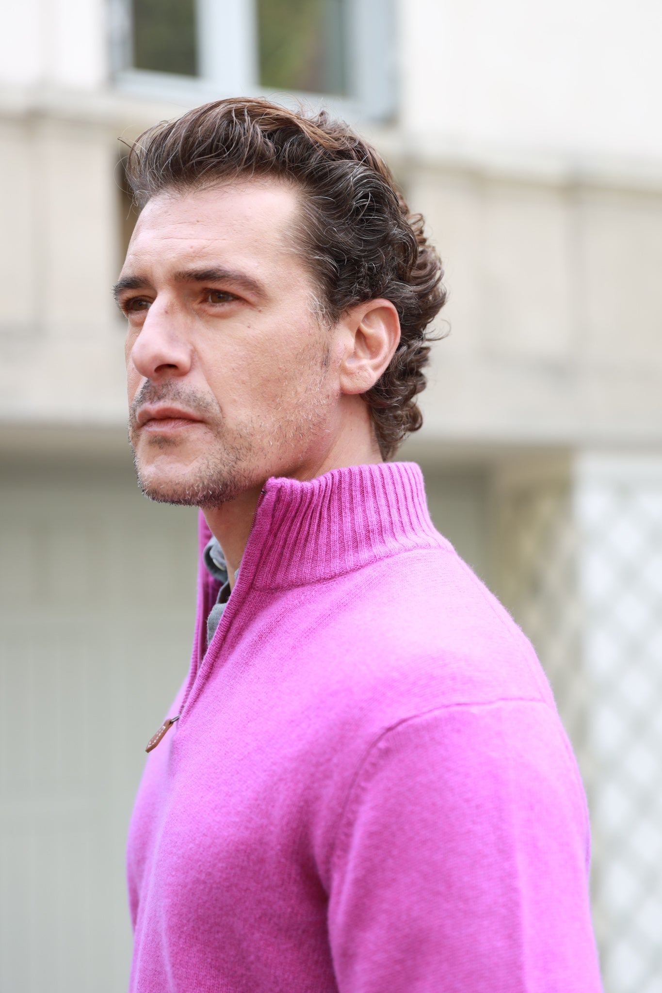 Pull Maxime en laine & cachemire - Violet-PULL HOMME-Curling-Paris