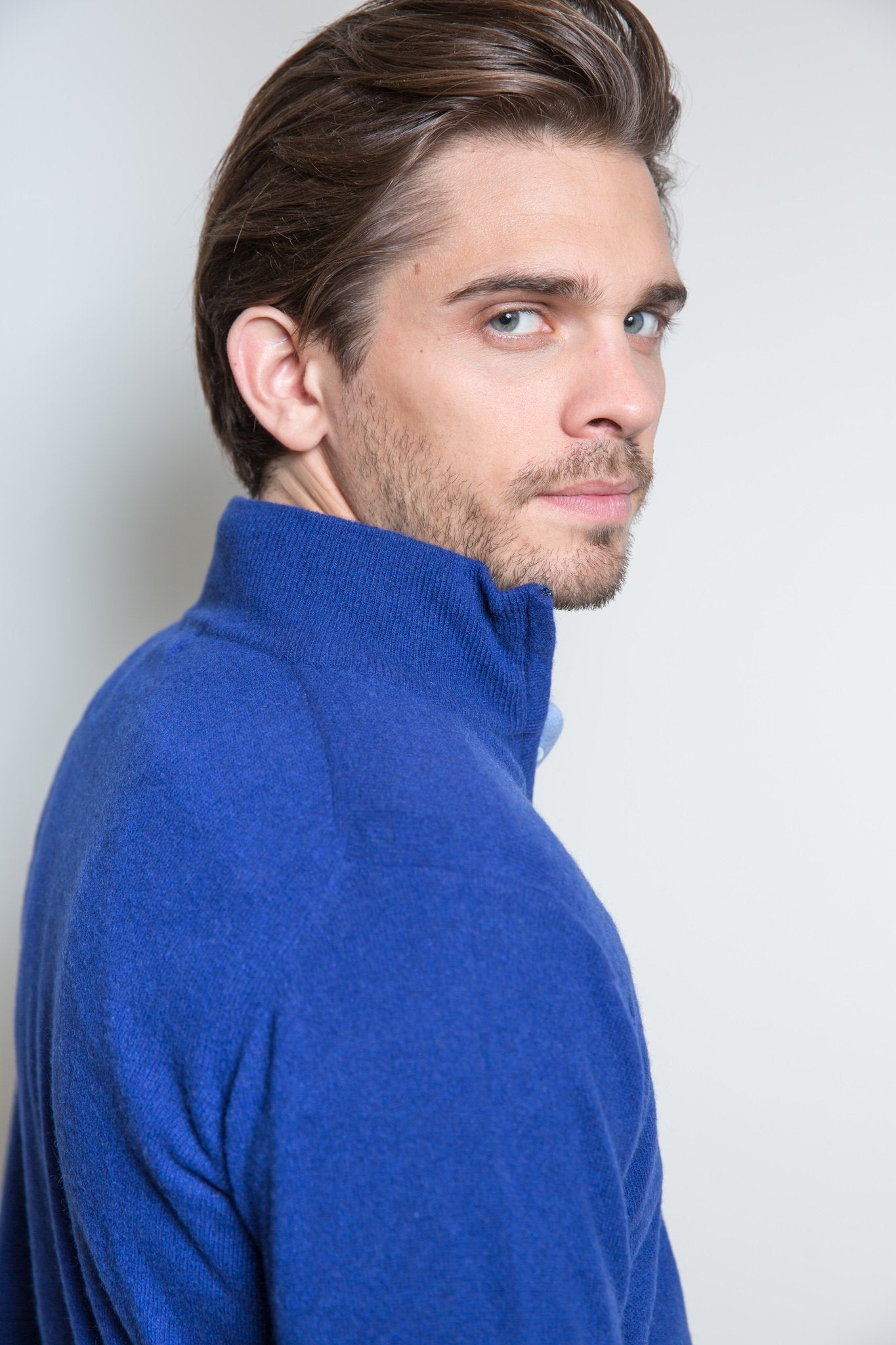 Pull col zippé Amar en cachemire-PULL HOMME-Curling-Paris