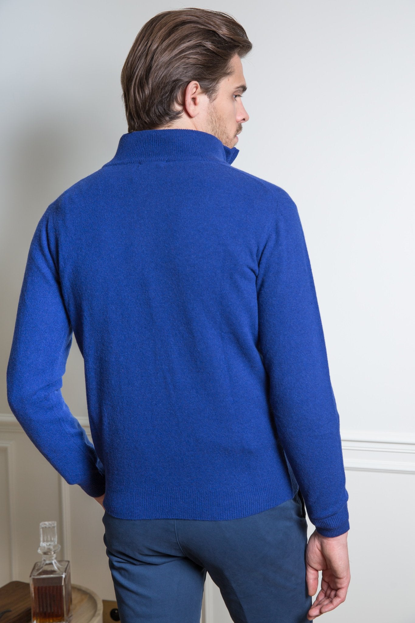 Pull col zippé Amar en cachemire-PULL HOMME-Curling-Paris