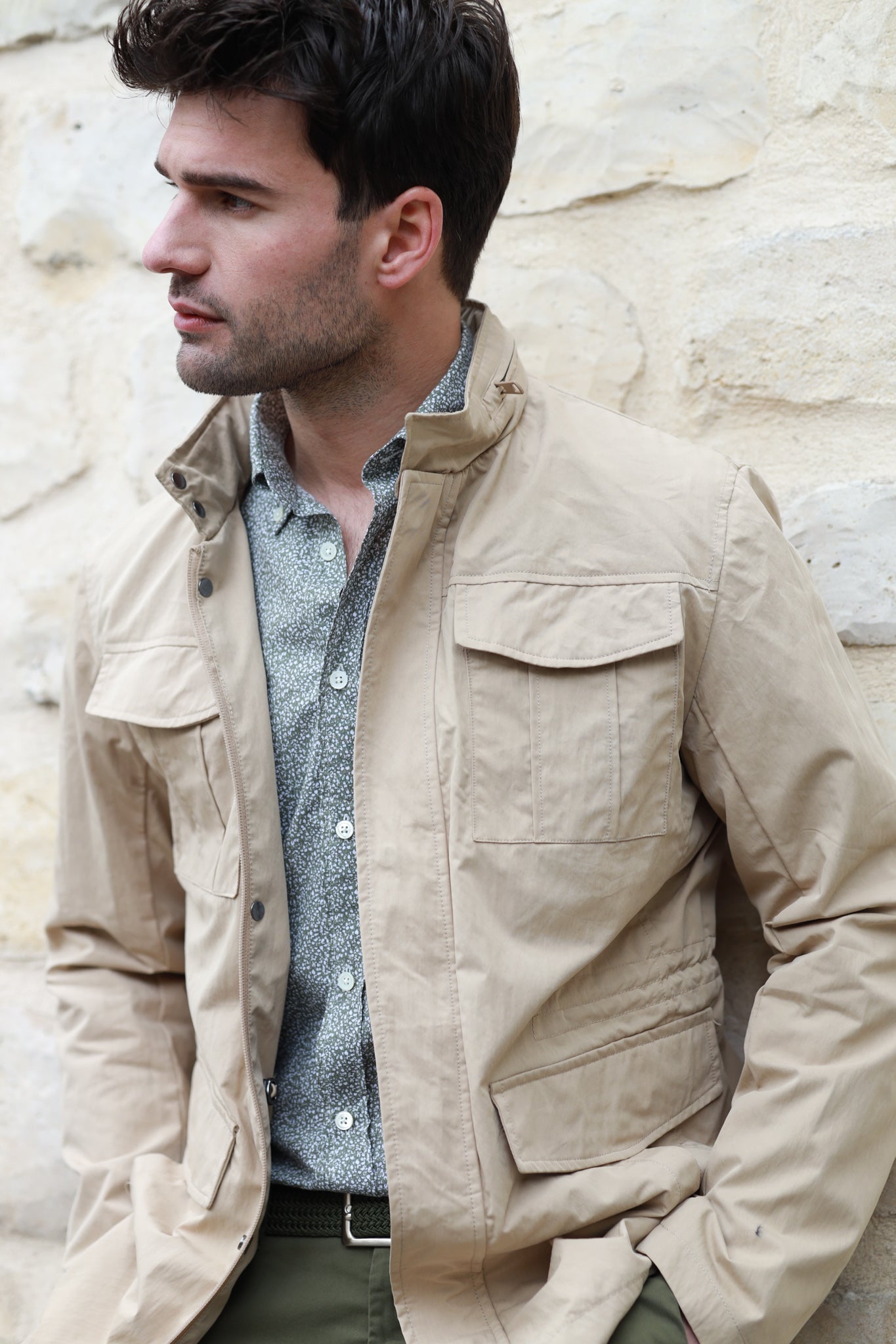 Saharienne Marius - Beige-MANTEAU HOMME-Curling-Paris