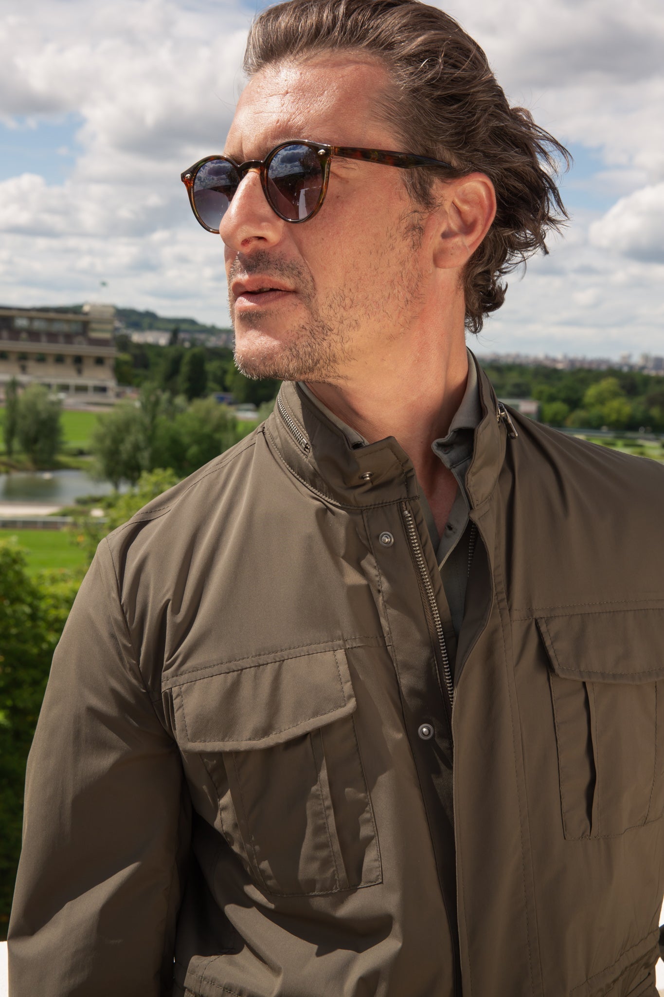 Saharienne Samy en nylon ultra light - Kaki-MANTEAU HOMME-Curling-Paris