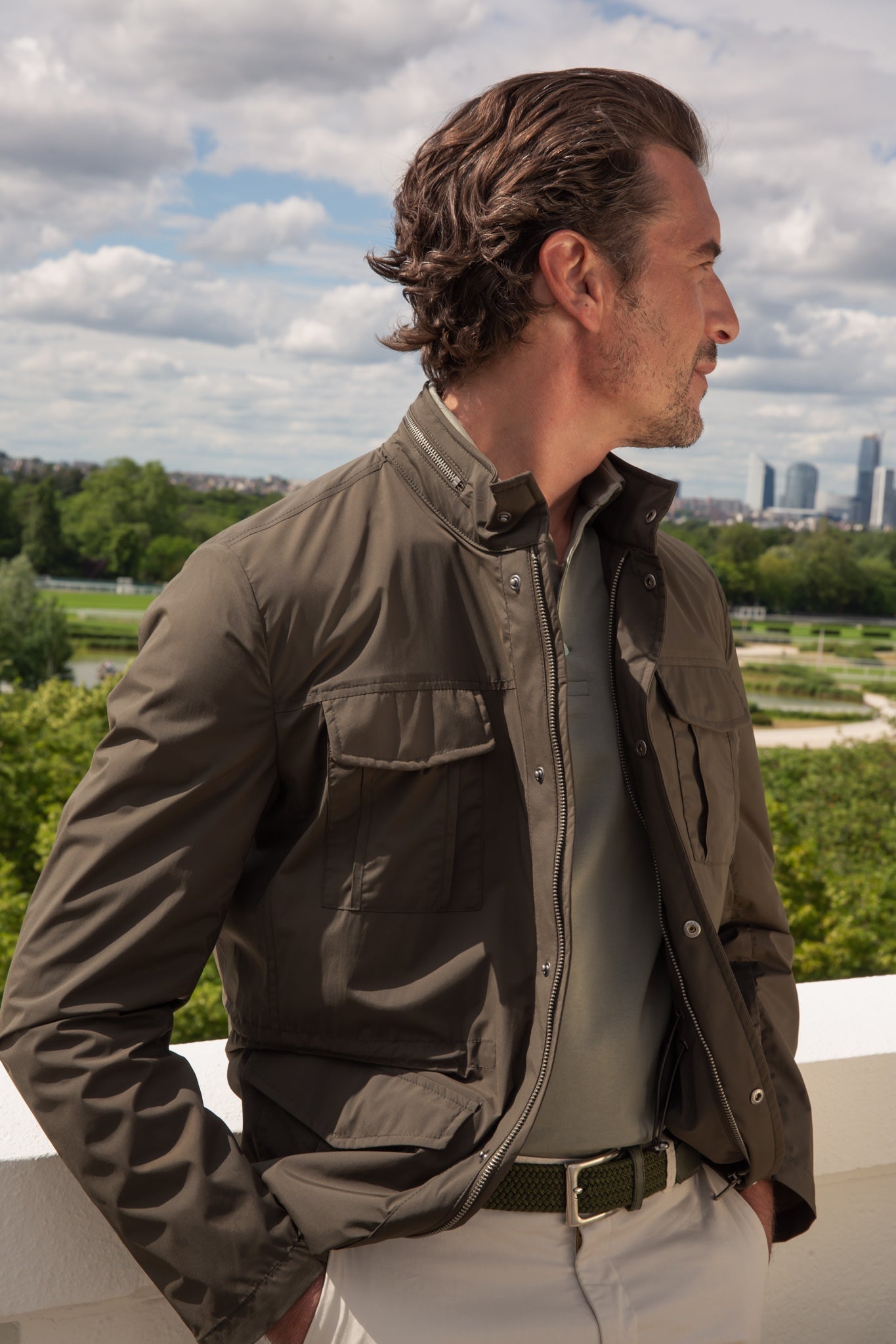 Saharienne Samy en nylon ultra light - Kaki-MANTEAU HOMME-Curling-Paris