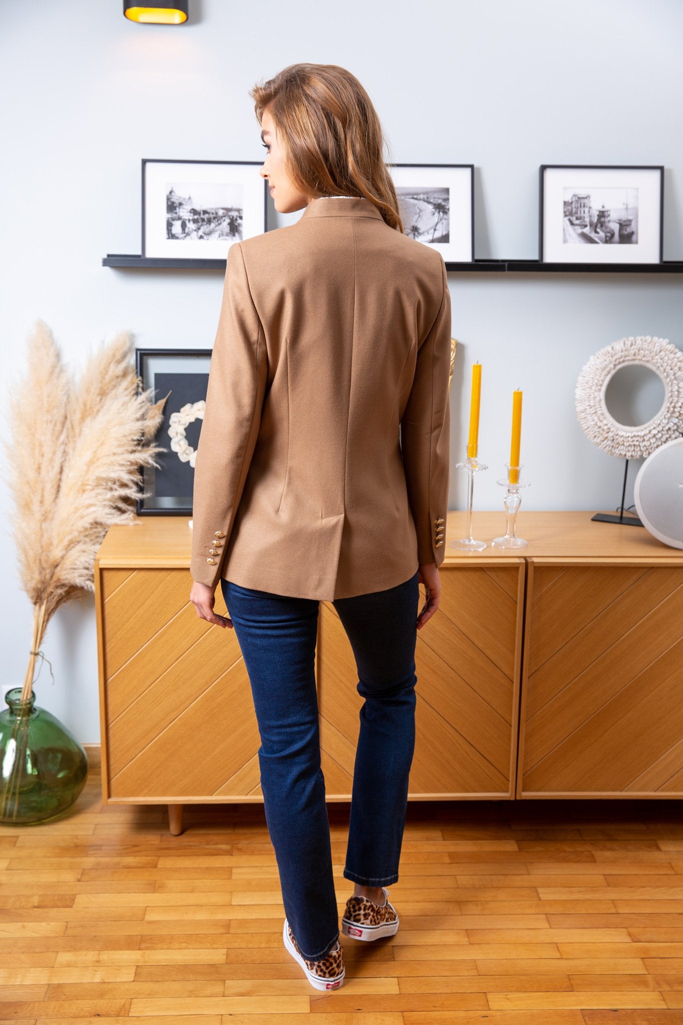 Veste Eva en laine camel-VESTE BLAZER FEMME-Curling-Paris