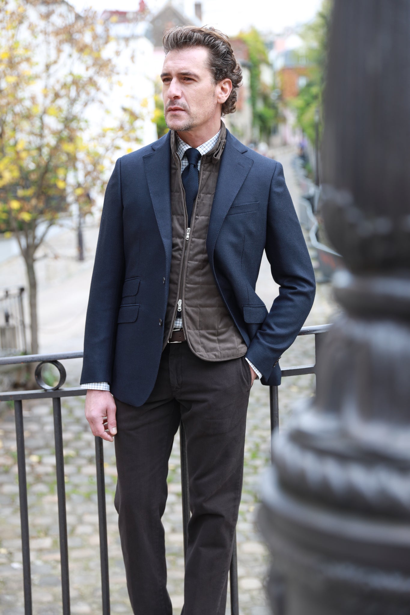 Veste Goal pure laine - Marine-VESTE BLAZER HOMME-Curling-Paris