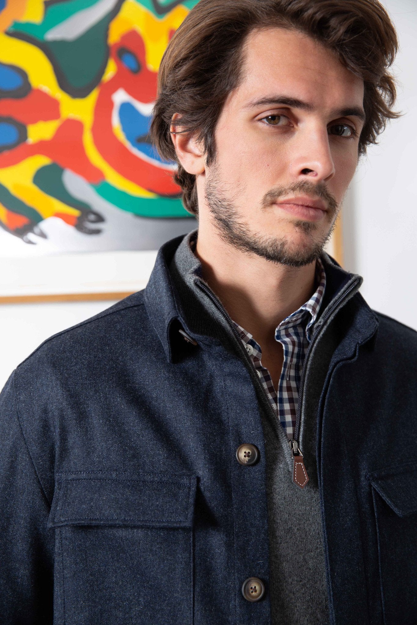 Veste Hector - Bleu Chine-MANTEAU HOMME-Curling-Paris