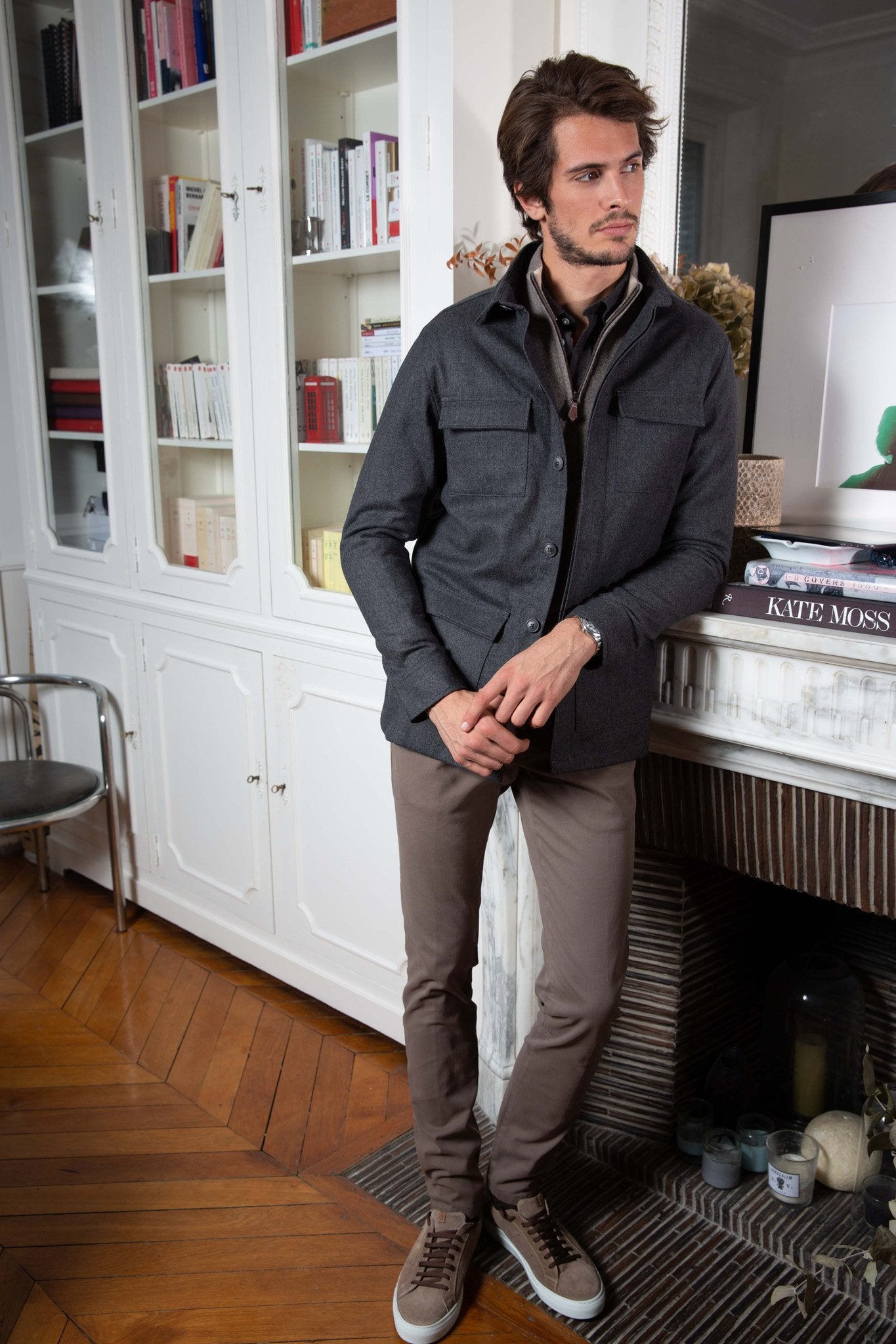 Veste Hector - Gris Chine-MANTEAU HOMME-Curling-Paris