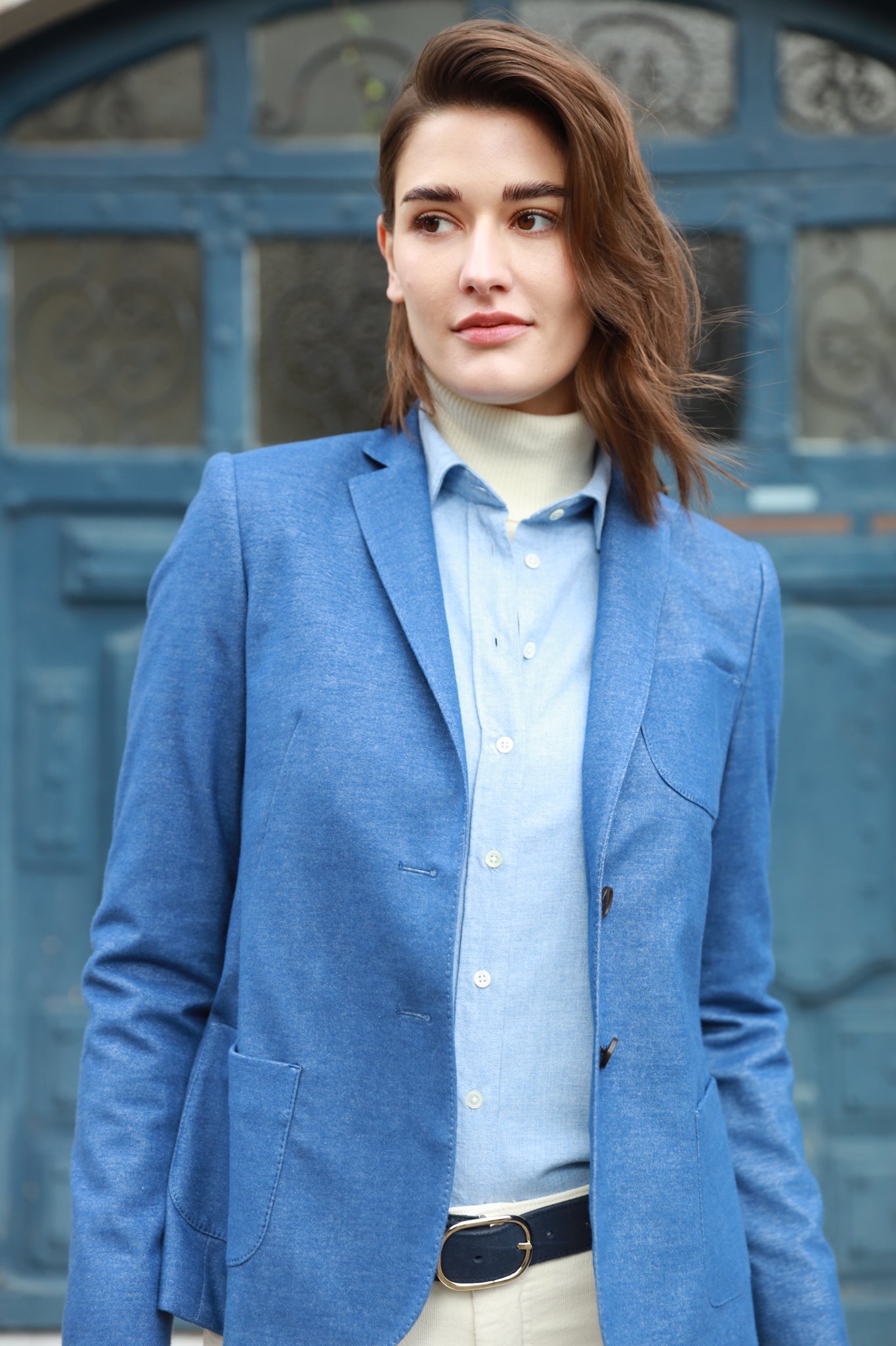 Veste Lucie en coton stretch - Jeans-VESTE BLAZER FEMME-Curling-Paris