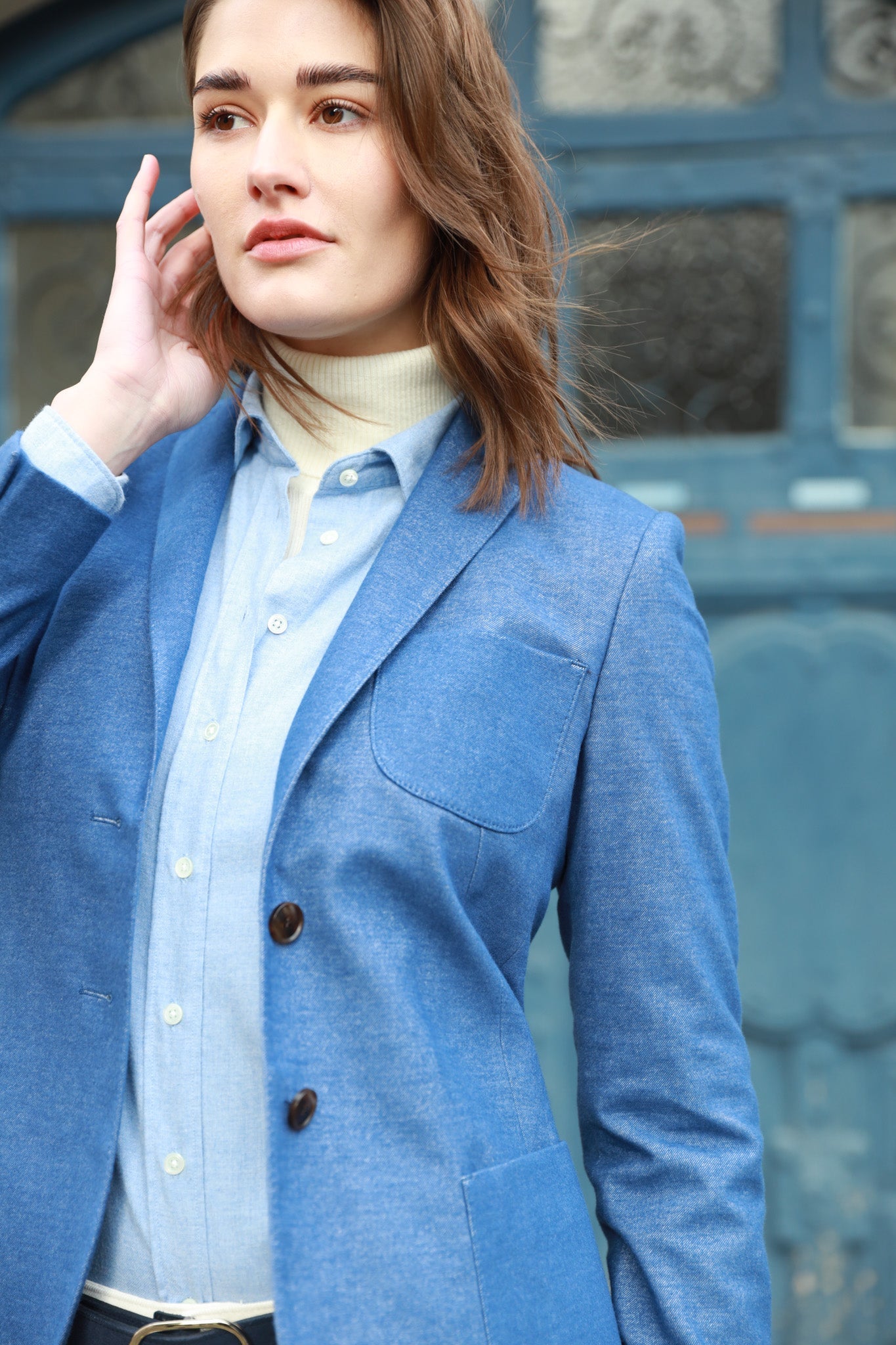 Veste Lucie en coton stretch - Jeans-VESTE BLAZER FEMME-Curling-Paris