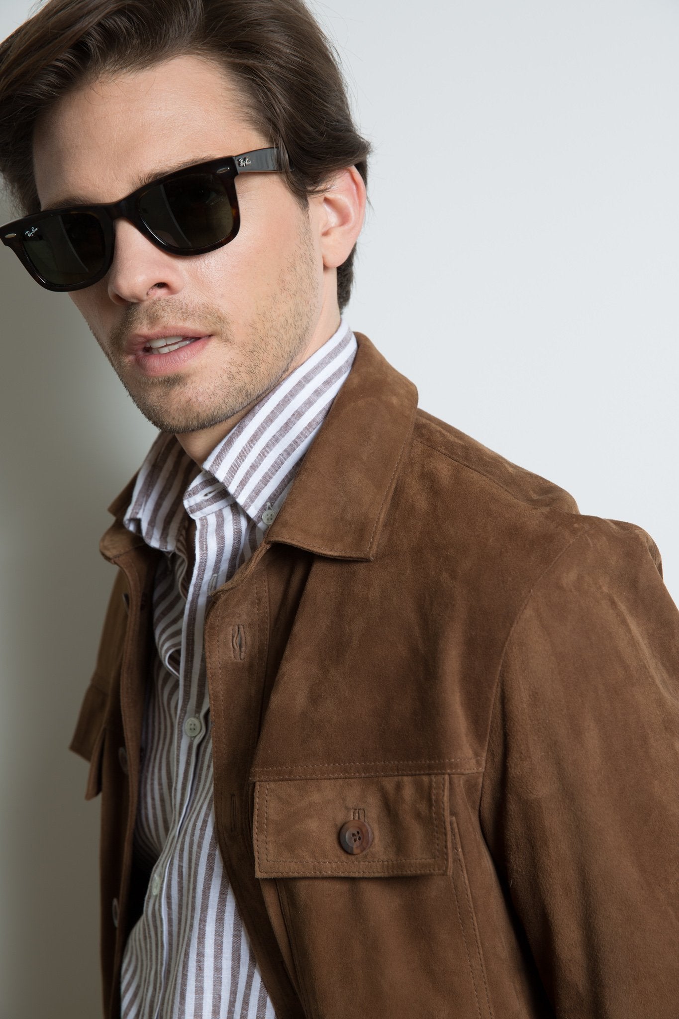Veste en peau Milan - tobacco-VESTE BLAZER HOMME-Curling-Paris
